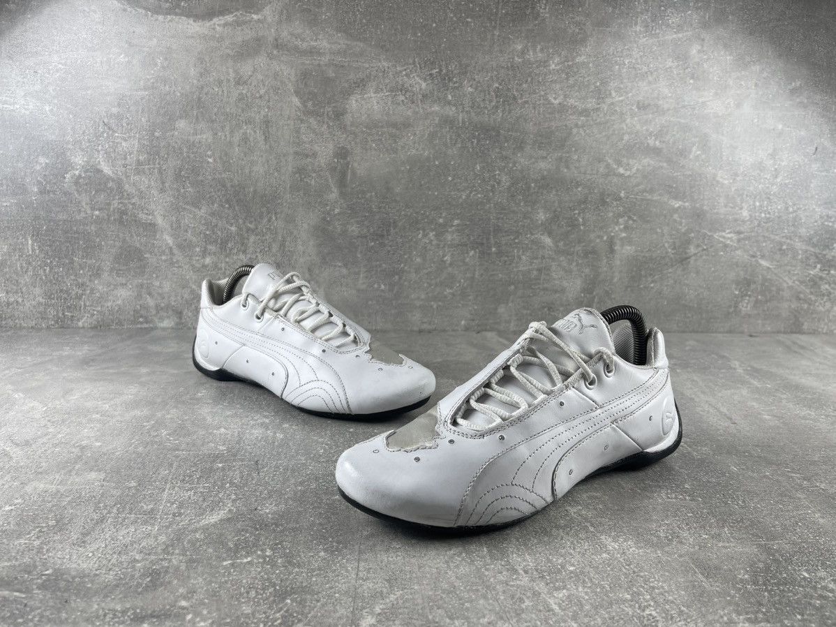 Puma Puma Vintage Y2K Leather Motorsport Racing Shoes White EU 38 Size US 7.5 / IT 37.5 - 4 Thumbnail