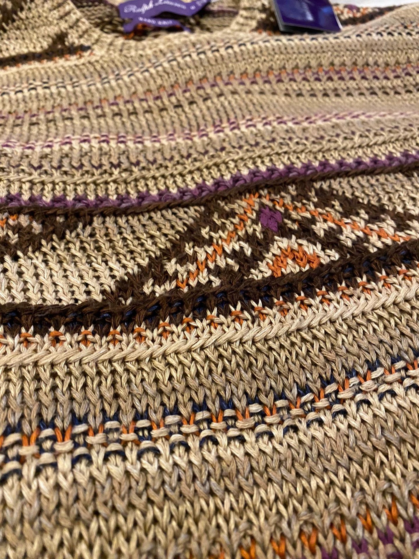 Polo Ralph Lauren Ralph Lauren RRL Purple Label Hand Knit Linen Silk Sweater M Size US M / EU 48-50 / 2 - 8 Thumbnail