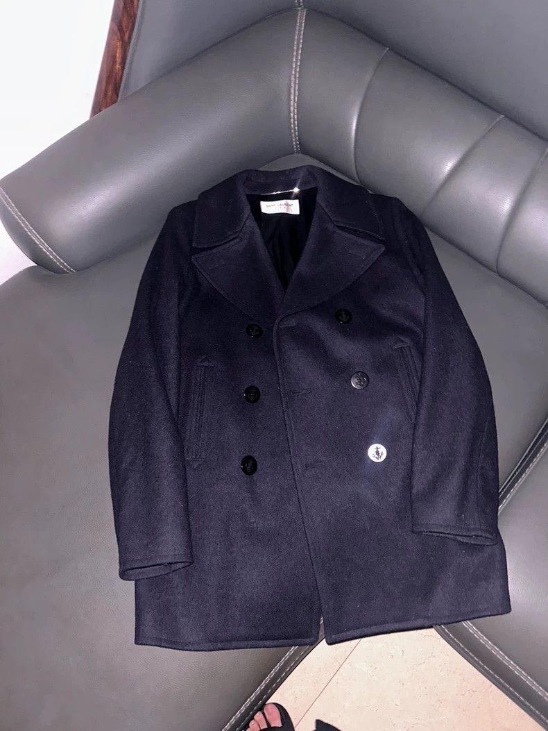 Yves Saint Laurent Saint Laruent 16 FW Navy Button coat 2502-Nextarrow Size US M / EU 48-50 / 2 - 1 Thumbnail