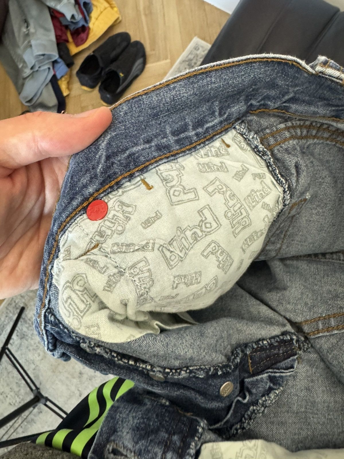 Hook-Ups Vintage Skate Denim Pant Blind Jeans Skateboard Sk8 Anime Size US 26 / EU 42 - 5 Thumbnail