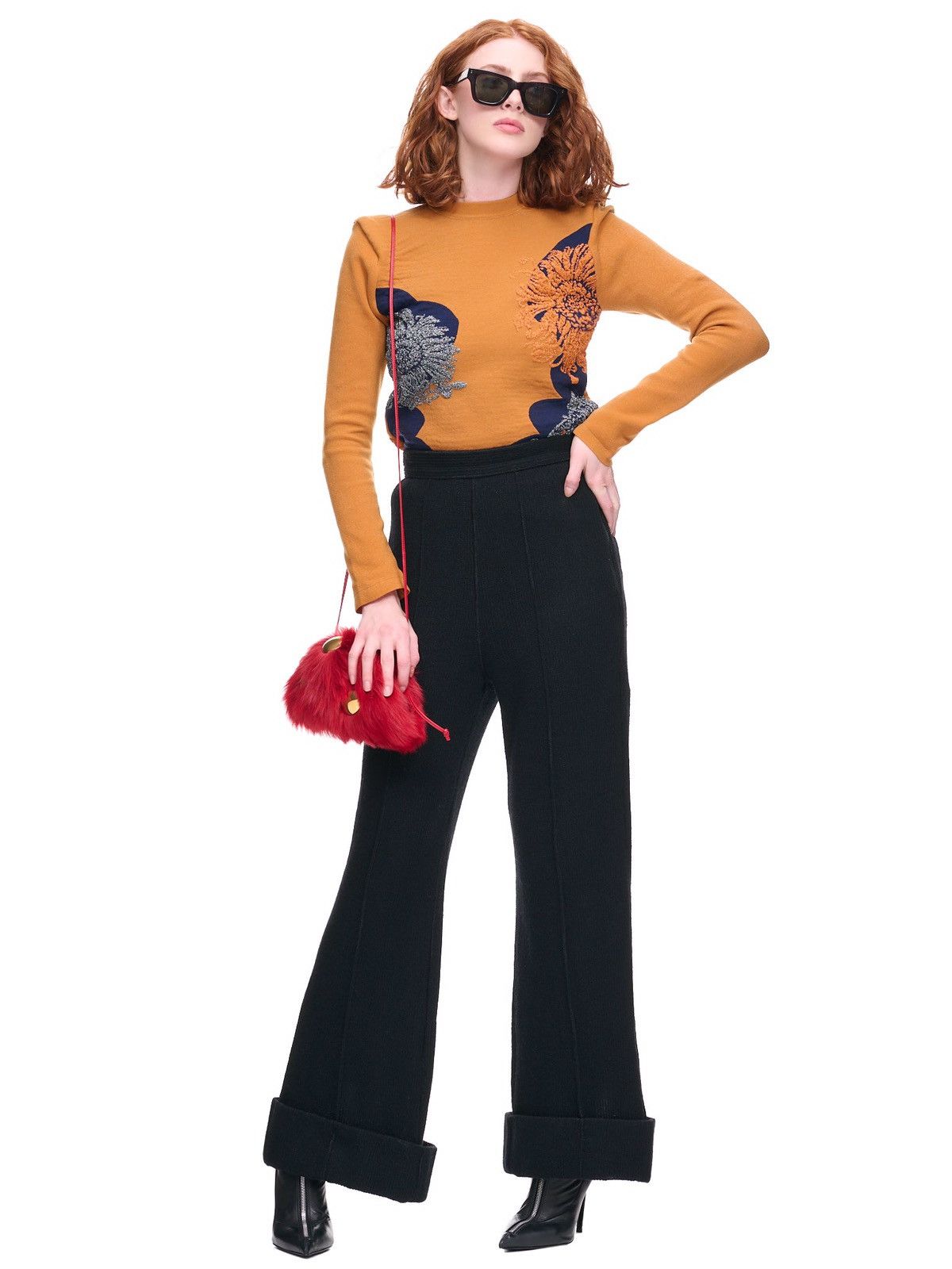 Toga 🔥Luxury Toga Archives AW24 Lame Jacquard Knit Top Size XS / US 0-2 / IT 36-38 - 1 Thumbnail