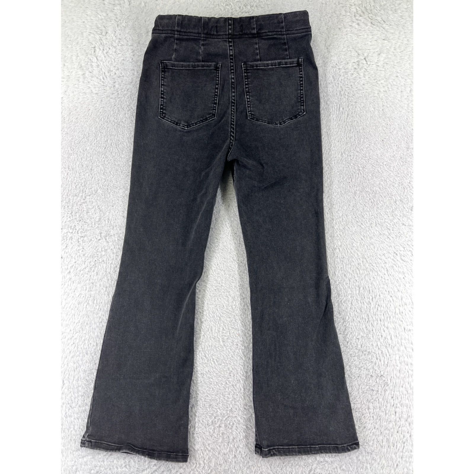 Free People Free People Jeans Women's 26 Black Bootcut Western Pull On Cotton Blend High-Rise Corduroy Inseam 24 in Women Mens Size 26" / US 2 / IT 38 - 2 Thumbnail