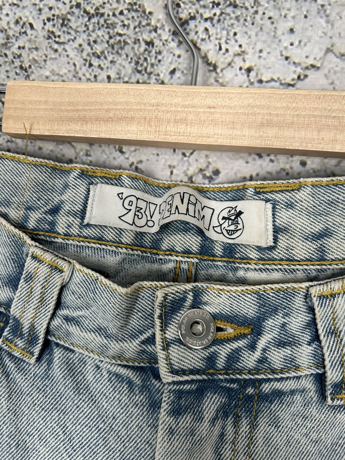 Polar Skate Co. Polar Skate Co Light Blue Skateboarding Baggy Denim Pants Size US 30 / EU 46 - 6 Thumbnail