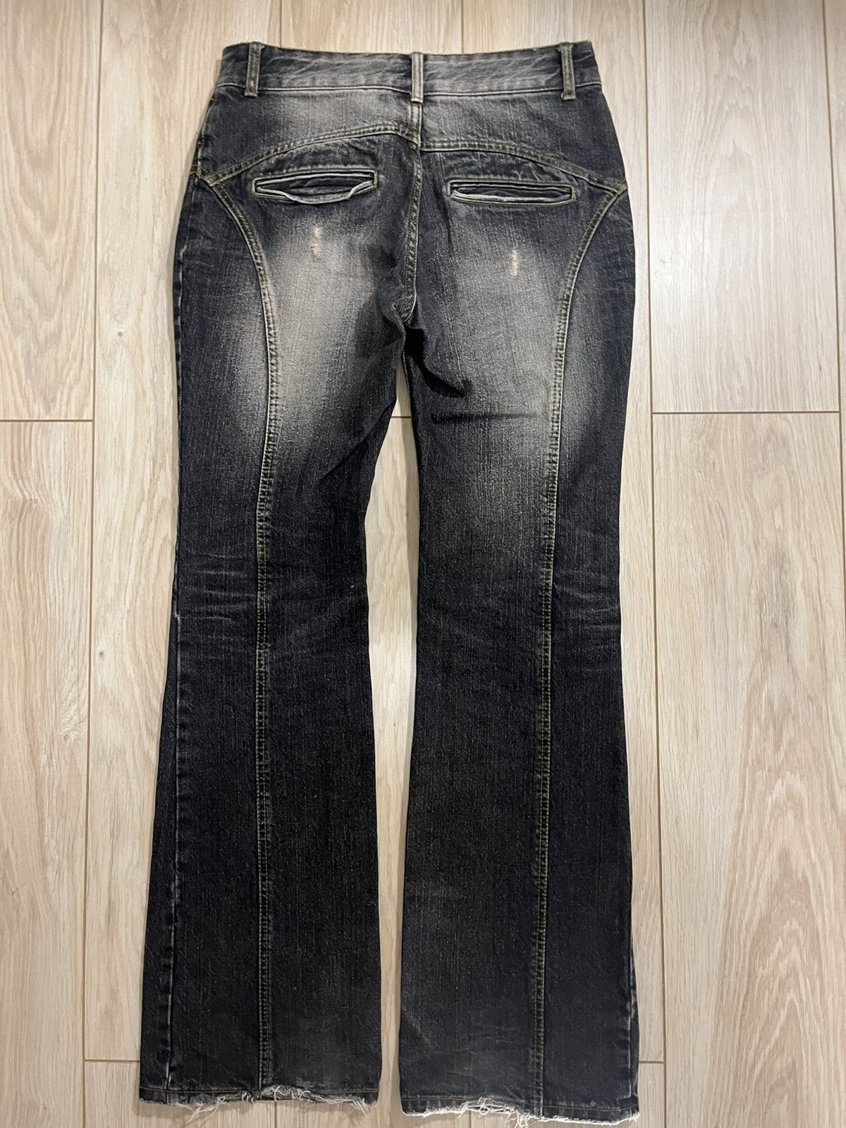 GOSTAR DE FUGA × Japanese Brand Gostar de fuga lace up flared denim Size US 29 - 6 Thumbnail