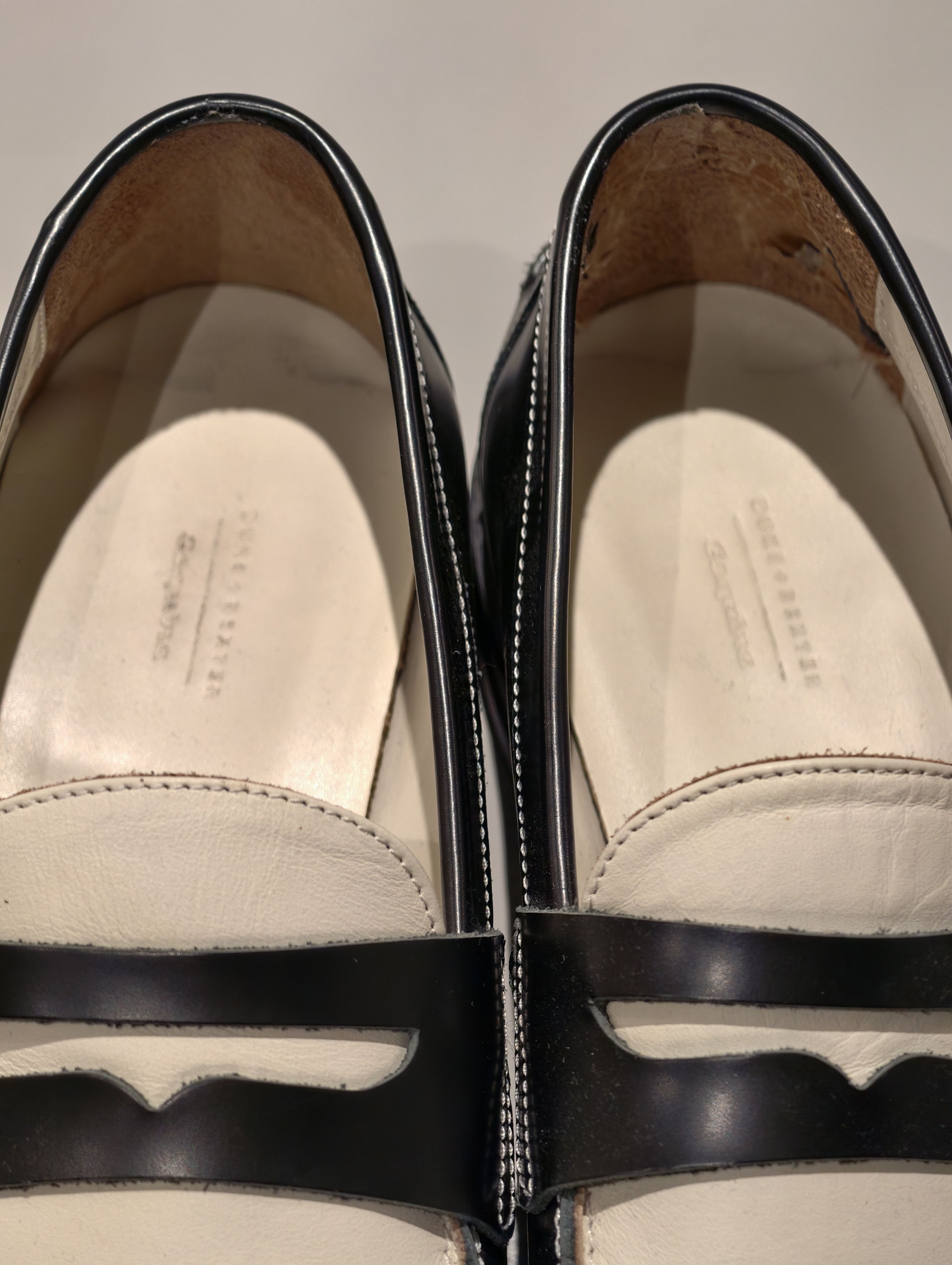 DUKE + DEXTER DUKE + DEXTER ESQUIRE Black X White Penny Loafer Size US 12.5 / EU 45-46 - 2 Thumbnail