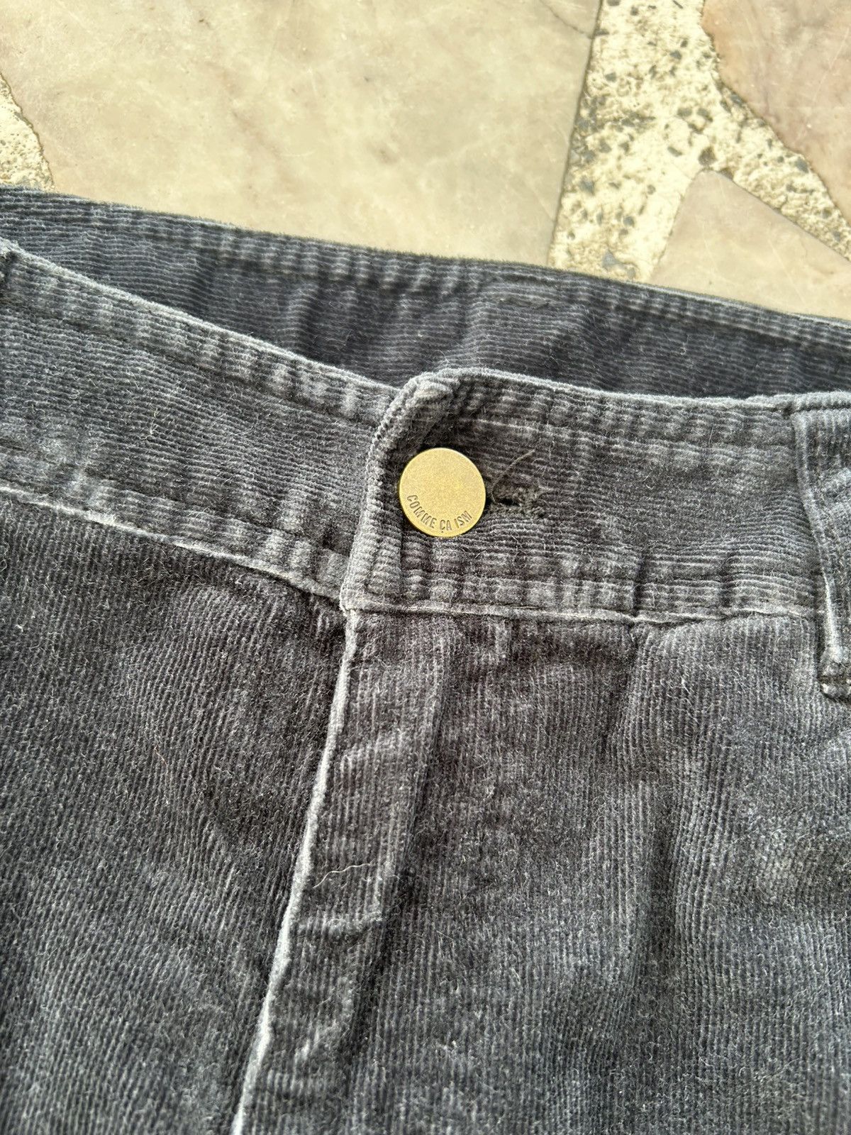 Comme Ca Ism CommeCaIsm Flare Corduroy Pattern Suede Pants Size US 29 - 5 Thumbnail