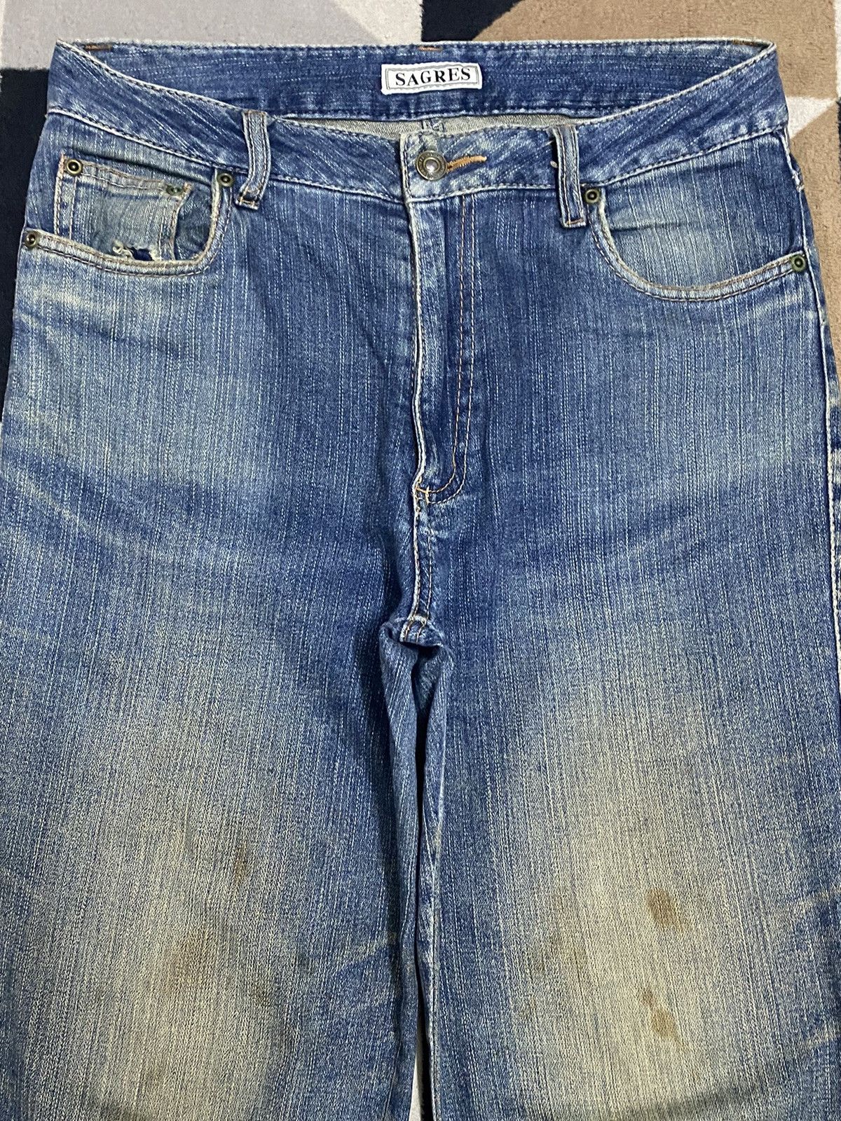 Other Vintage Japanese Brands Blue Wash Flare Jeans Size US 30 / EU 46 - 3 Thumbnail