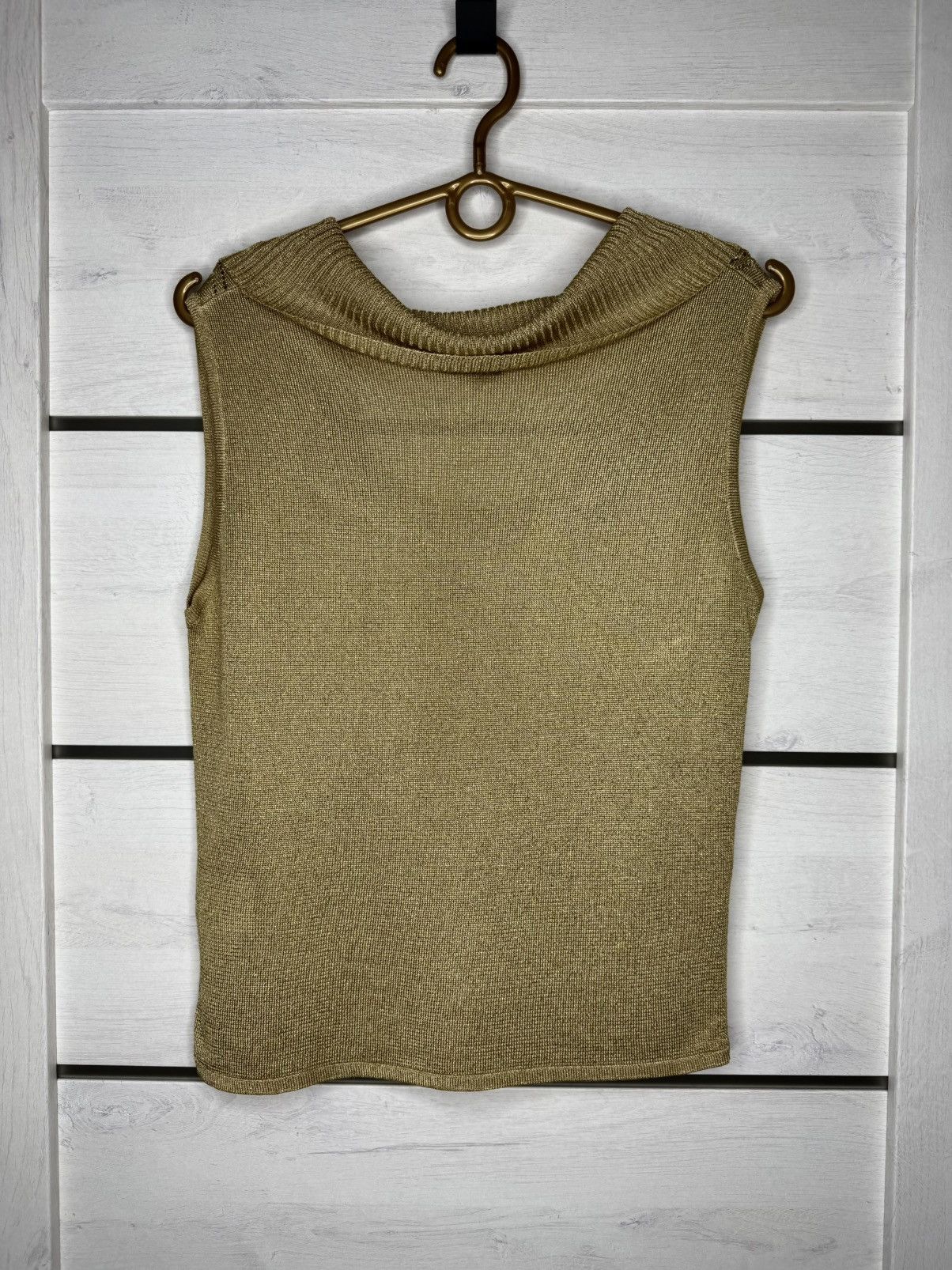 Givenchy Vintage GIVENCHY Vision Gold Luxer Knit Top 4G Logo Monogram Size S / US 4 / IT 40 - 7 Thumbnail