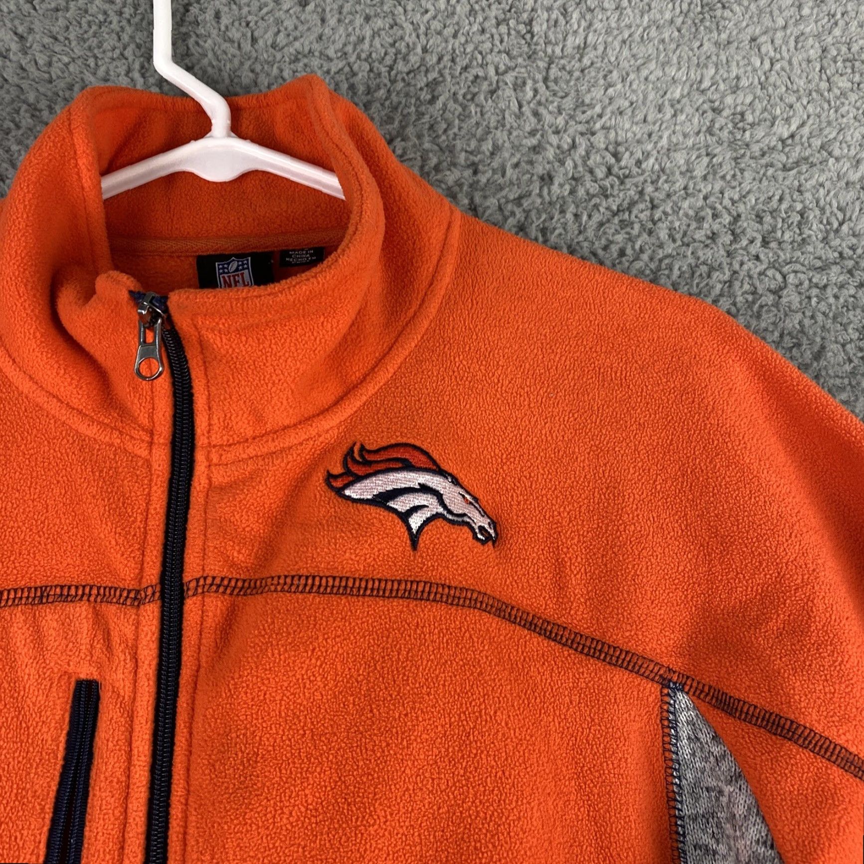 NFL Denver Broncos NFL For Her Large Zip Sweatshirt Fleece Jacket Women 49-13 / Colorblock Orange 100% Polyester Polyester Lining Brand NFL For Her Size L / US 10 / IT 46 - 2 Thumbnail