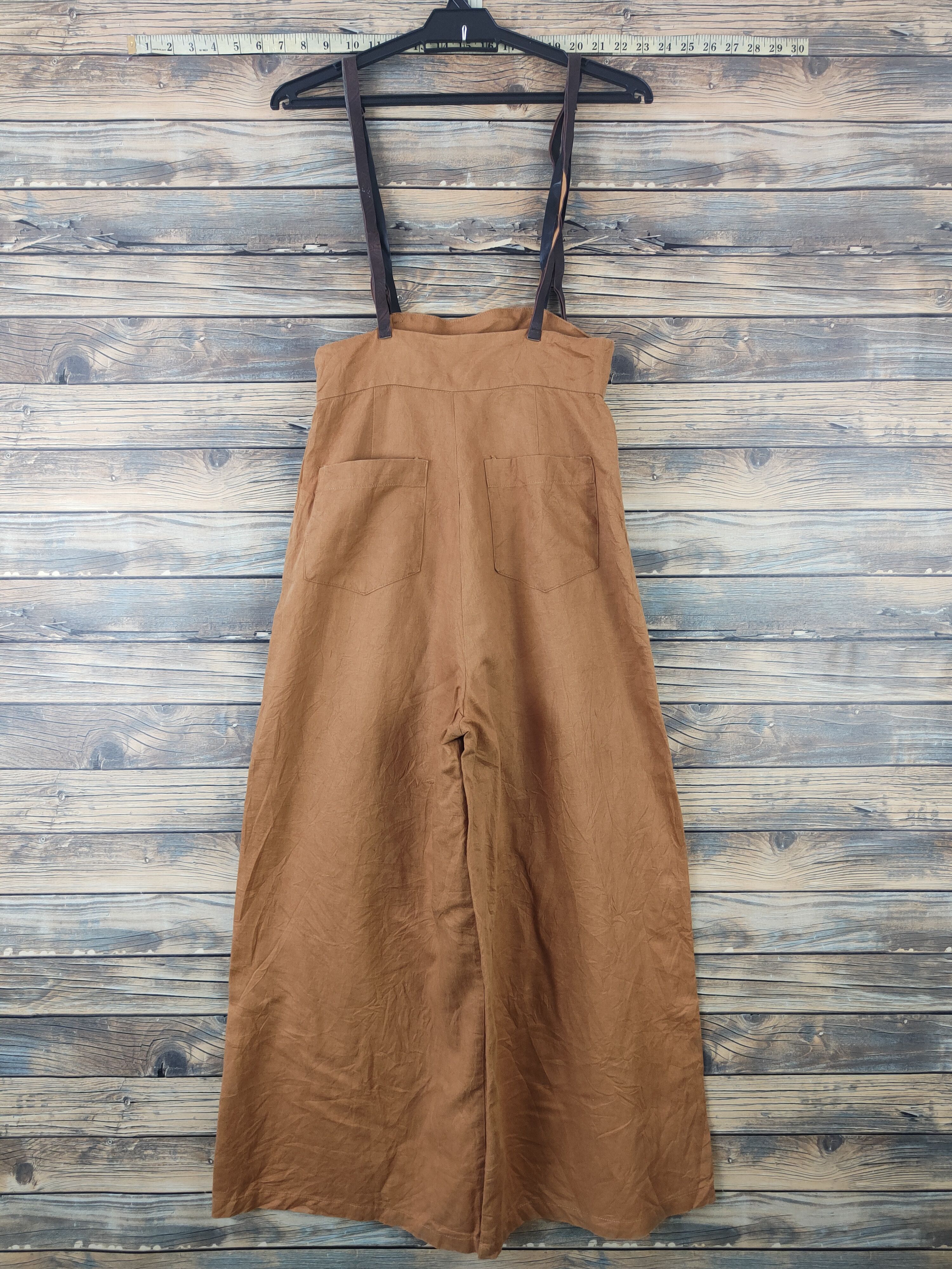 Japanese Brand × Vintage Streetwear Vintage Japan Brand Brown Adjust Strap Jumpsuit Size 26" / US 2 / IT 38 - 10 Thumbnail