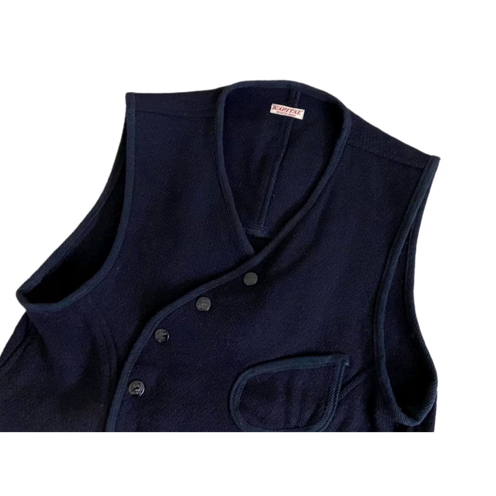 Kapital KAPITAL Beach Pan Vest Ladies Size 1 Navy Black good condition Pre-owned Size S / US 4 / IT 40 - 2 Thumbnail