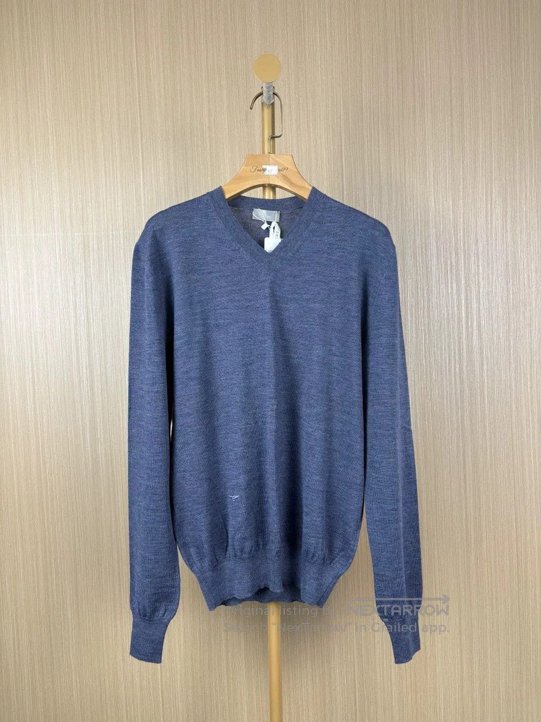 Dior dior misty blue v-neck wool sweater size s. Size US S / EU 44-46 / 1 - 1 Thumbnail