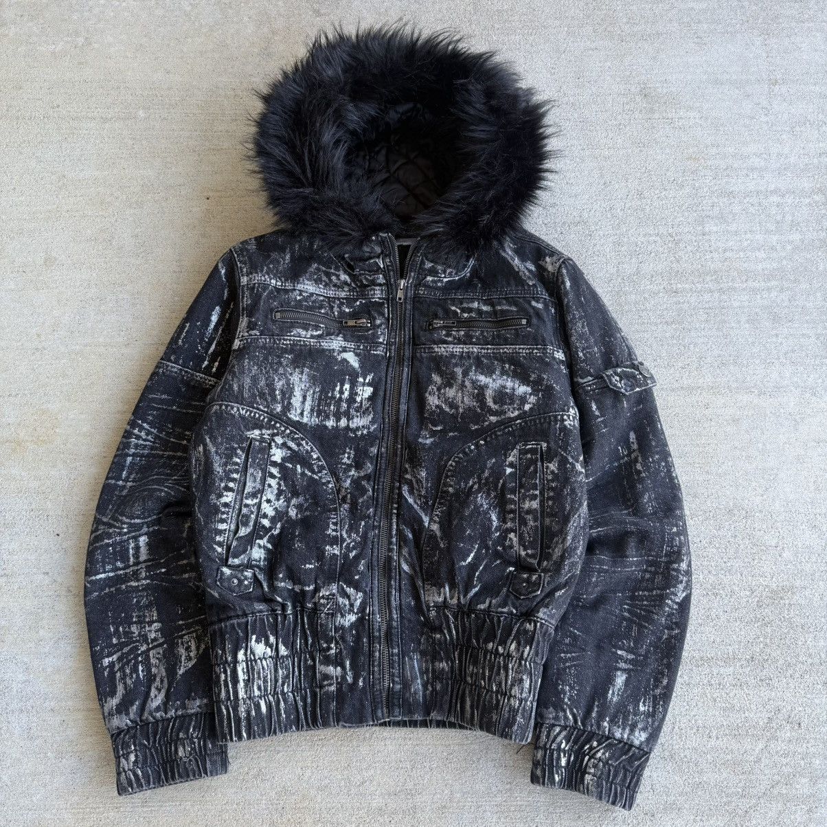 Jaded London Jaded London Gunmetal Marshal Distressed Denim Jacket Size US S / EU 44-46 / 1 - 1 Thumbnail