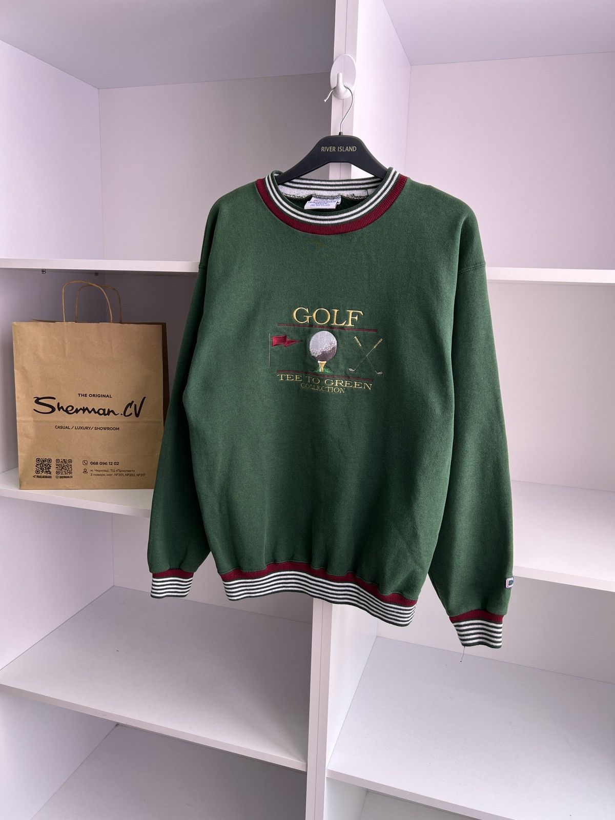 Designer × Vintage Vintage Golf Tee To Green Collection Sweatshirt Size US M / EU 48-50 / 2 - 2 Thumbnail