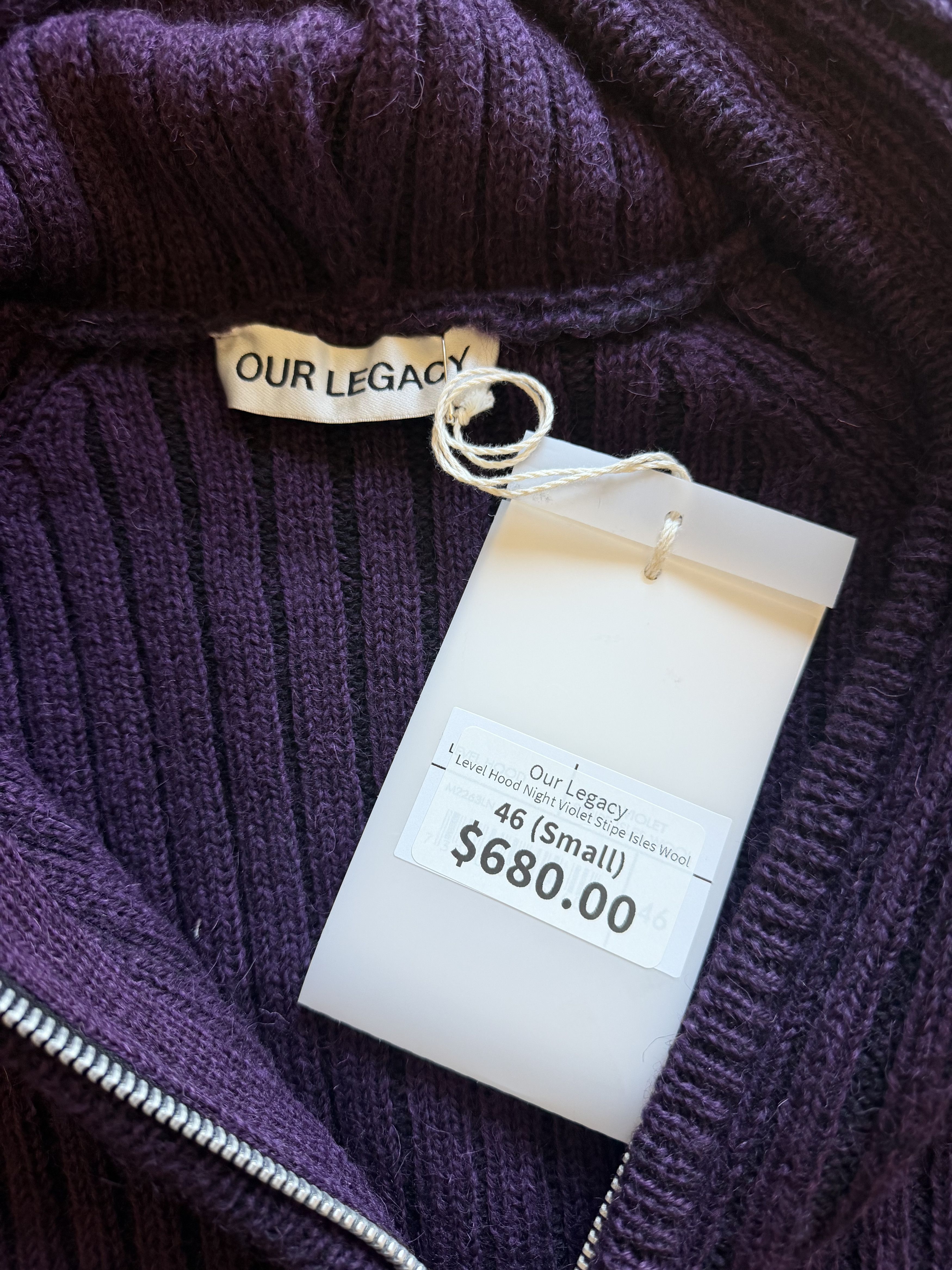 Our Legacy Our Legacy Level Hooded Sweater in Violet Stipe Isles Wool Size US S / EU 44-46 / 1 - 7 Thumbnail