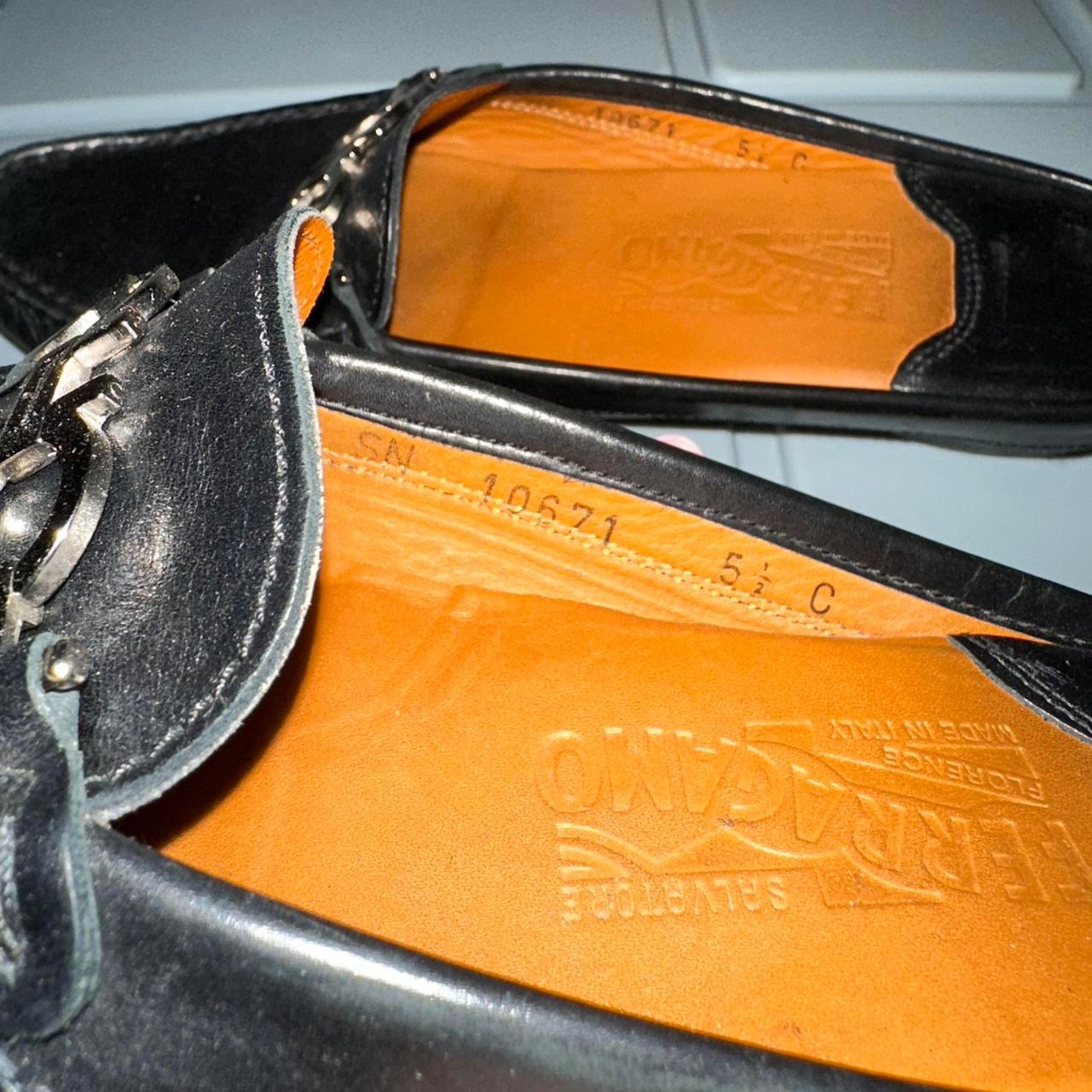Designer × Salvatore Ferragamo Salvatore Ferragamo Leather Gancini Driving Mules size 5.5 Size US 5.5 / IT 35.5 - 5 Thumbnail
