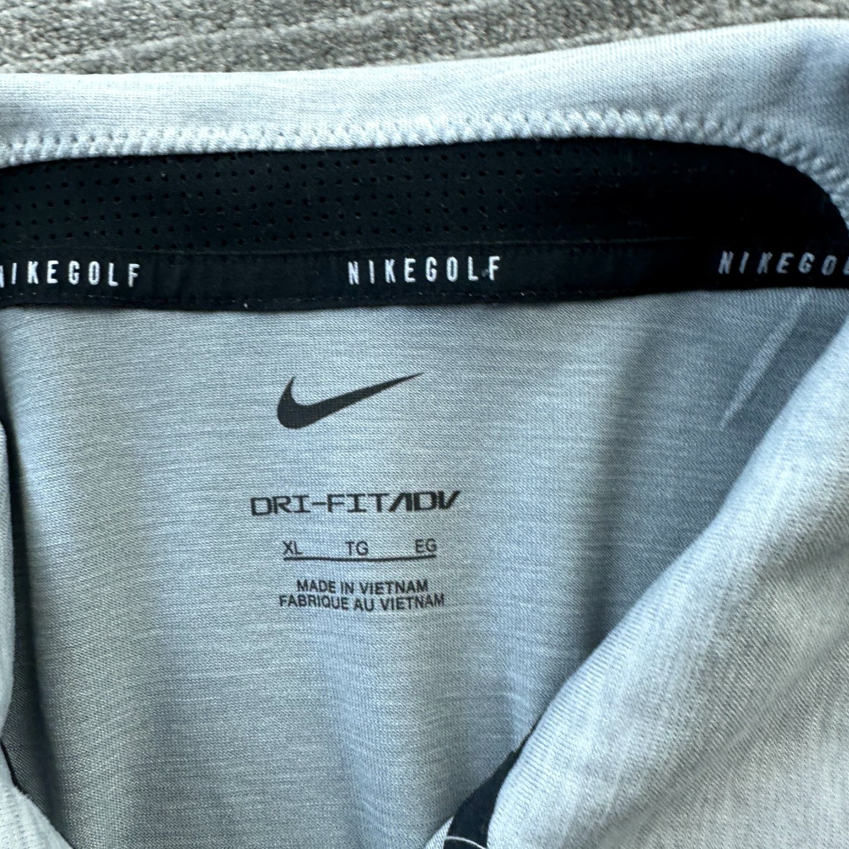 Nike Nike Dri-Fit Polo Shirt Golf Mens XL Gray Striped Size US XL / EU 56 / 4 - 6 Thumbnail