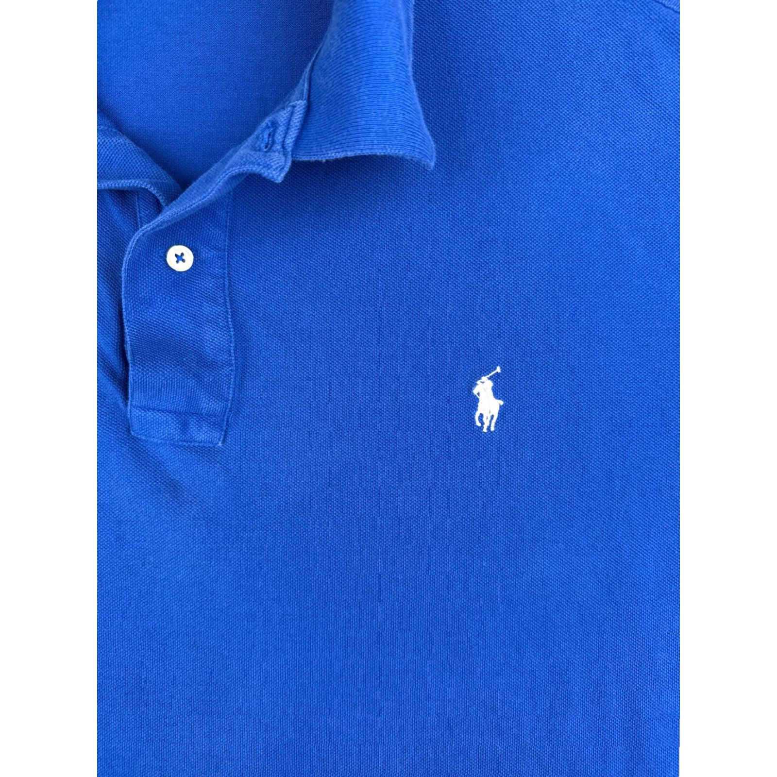 Ralph Lauren VINTAGE Polo Ralph Lauren Shirt Adult 2XL Blue 100% Cotton Short Sleeve Polo Mens 2XL Size US XXL / EU 58 / 5 - 6 Thumbnail