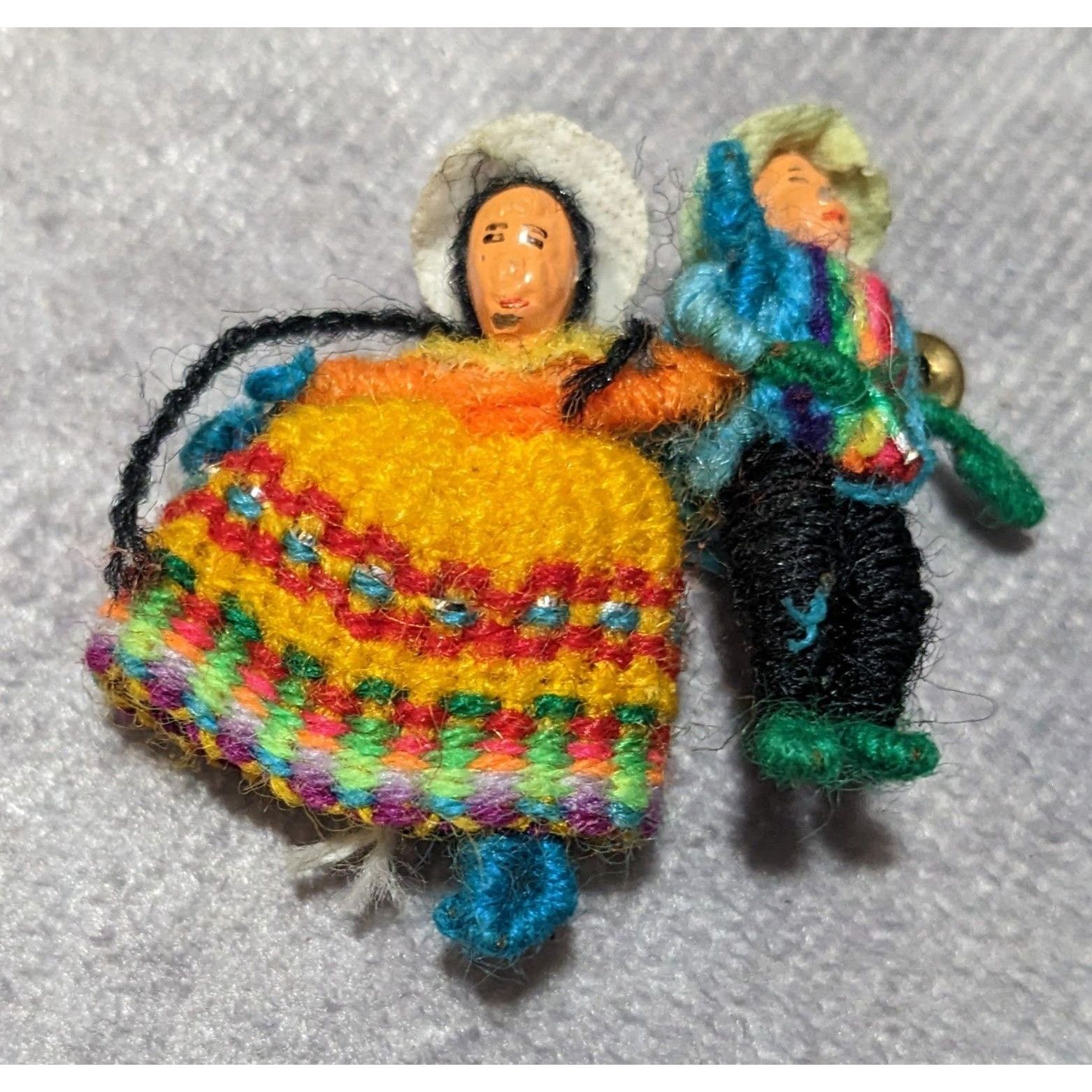 Other Vintage Handmade Souvenir Mini Knit People Pin Size ONE SIZE - 3 Thumbnail