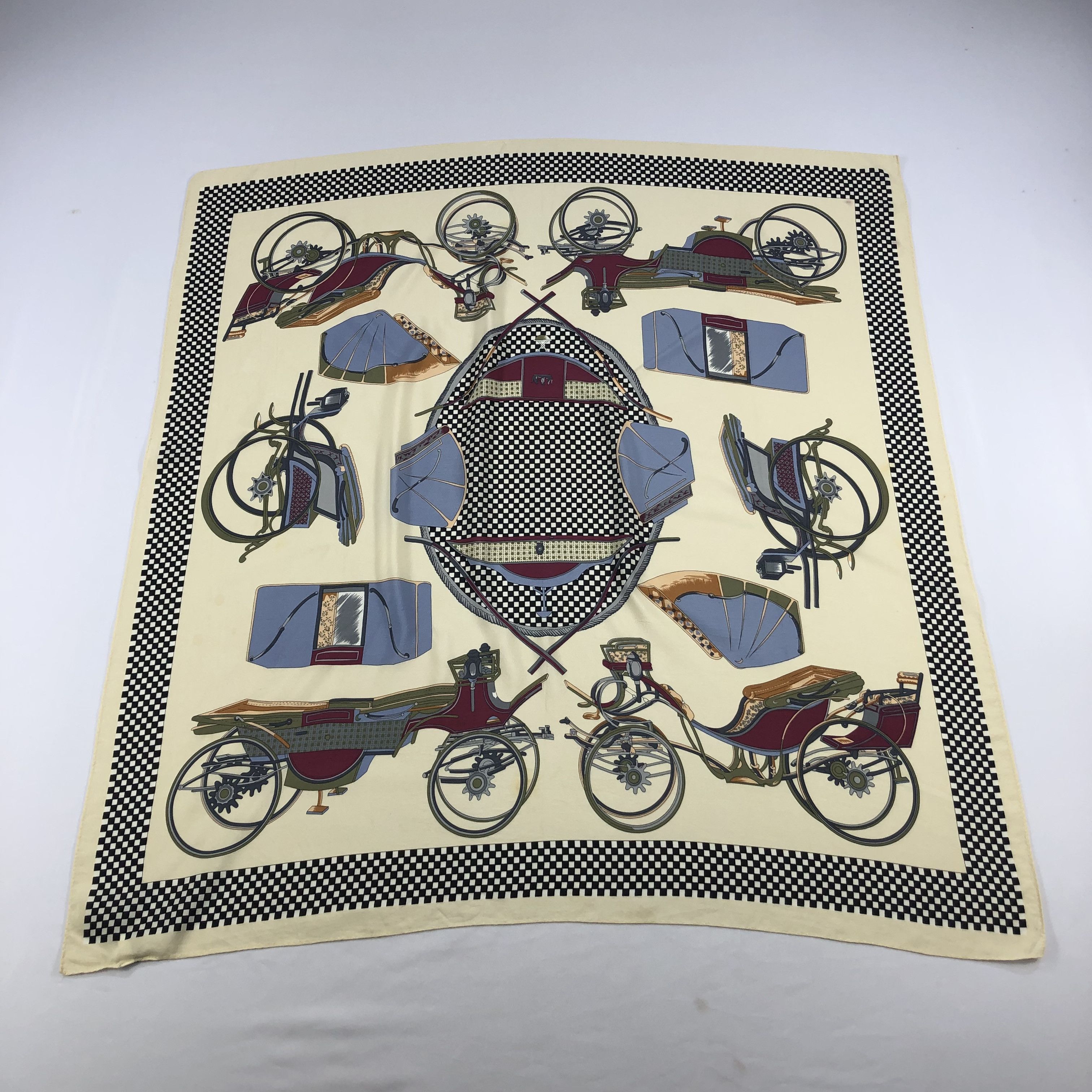 Vintage Recuerdo Silk Scarf M346 Size ONE SIZE - 2 Thumbnail
