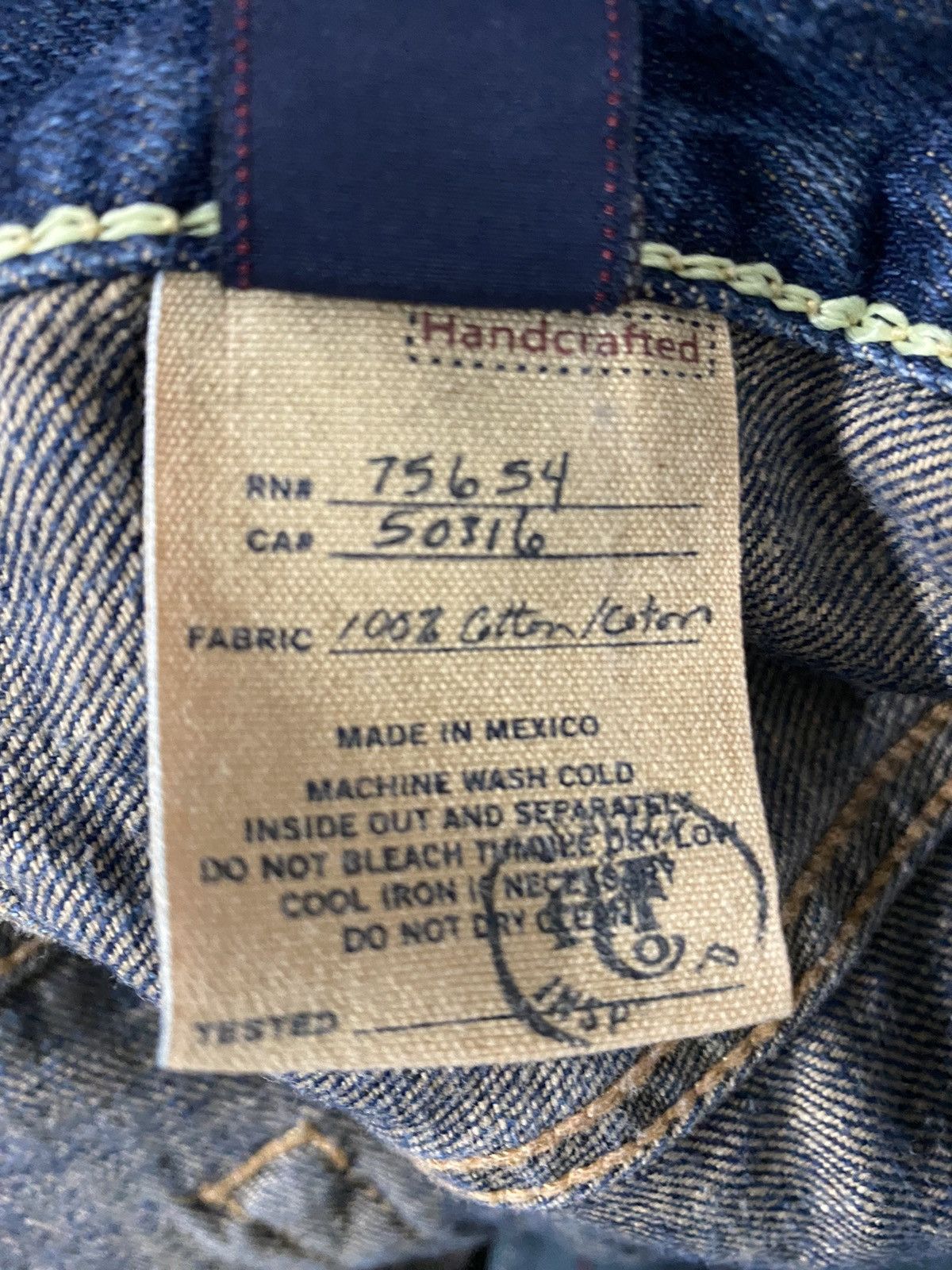 Abercrombie & Fitch Vintage Abercrombie&Fitch Handcrafted Heavy Ounce Jeans Size US 35 - 9 Thumbnail