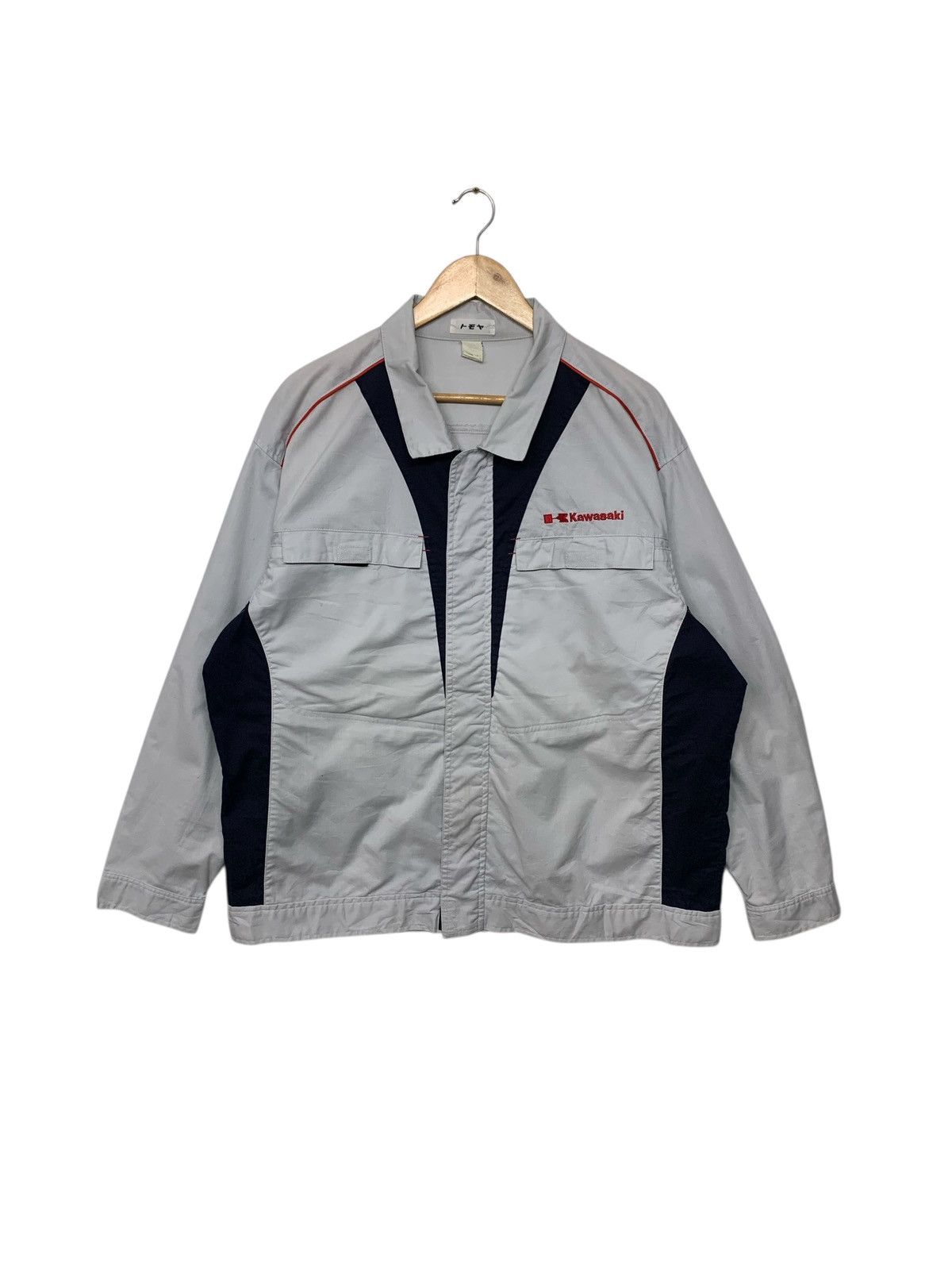 Other Vintage 90's Kawasaki Small Logo Button Ups Jacket Size US XL / EU 56 / 4 - 1 Thumbnail