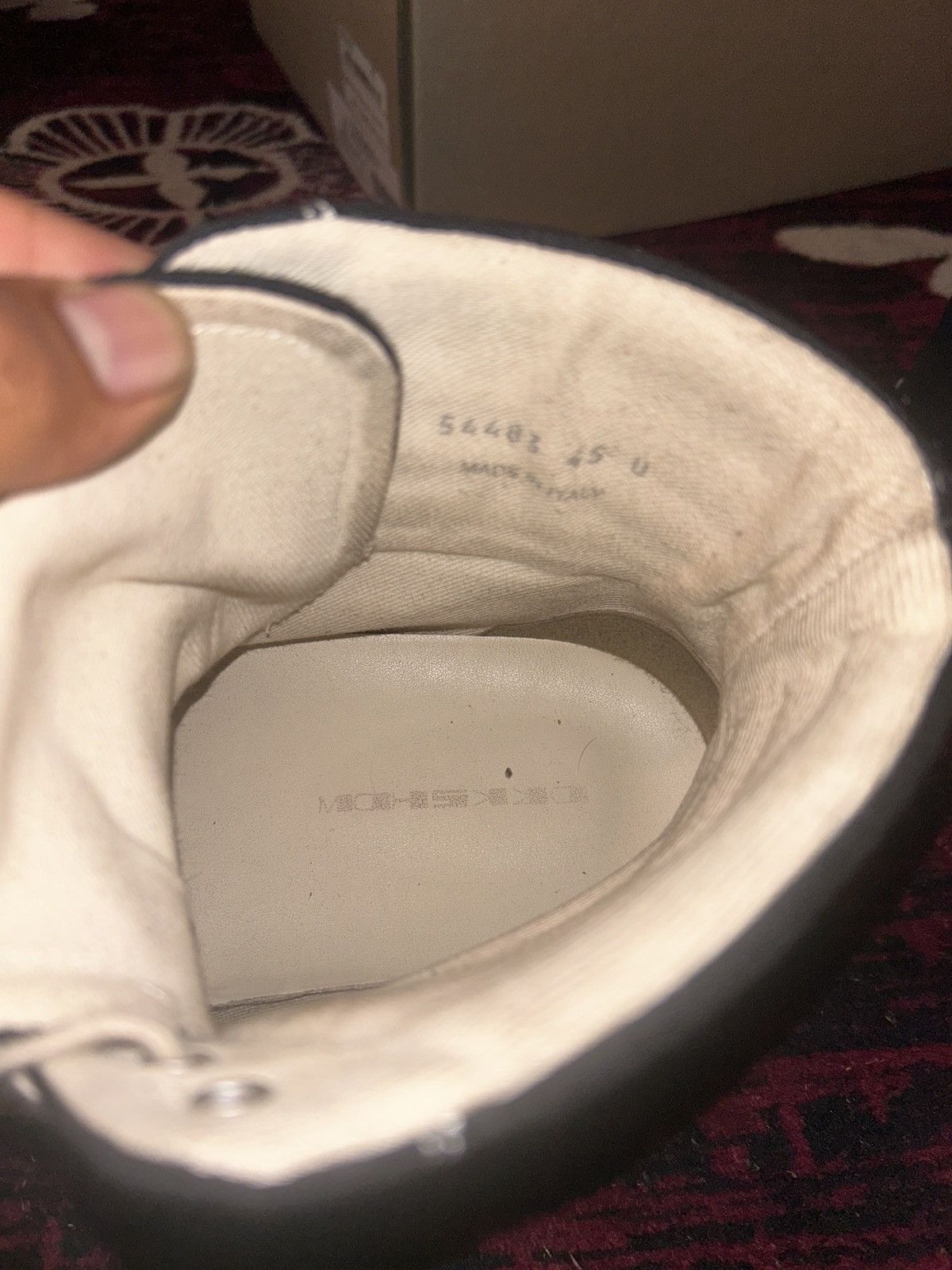 Rick Owens × Rick Owens Drkshdw Rick Owens x Rick Owens DRKSHDW Hightop Vintage Sneaker Size US 12 / EU 45 - 7 Thumbnail