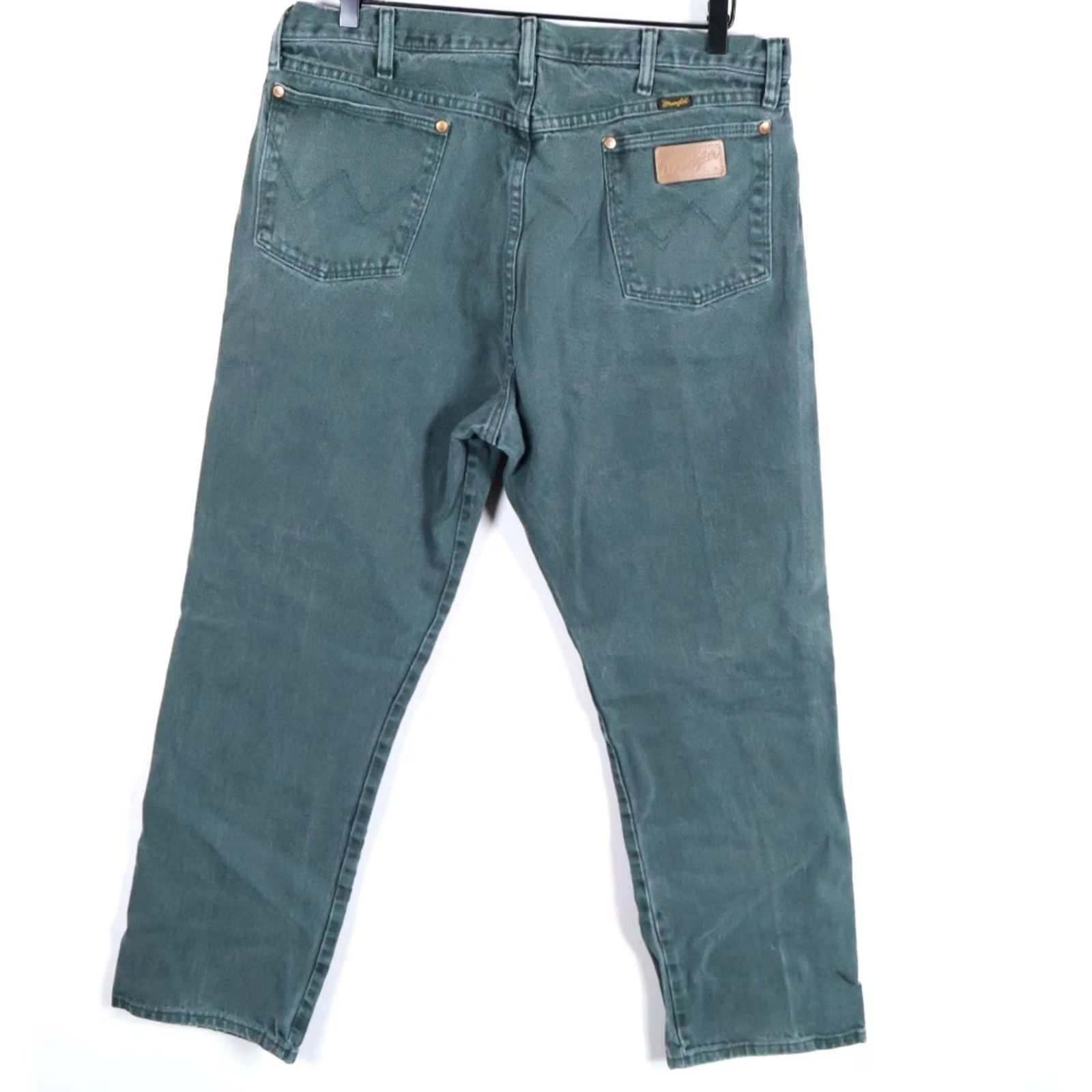 Wrangler VINTAGE Wrangler Cowboy Cut Jeans Men's 36 x 31 Dark Green Straight Leg 90s Cowboy Retro Bindings Girls? [Note: No extra text] Size US 36 / EU 52 - 2 Thumbnail