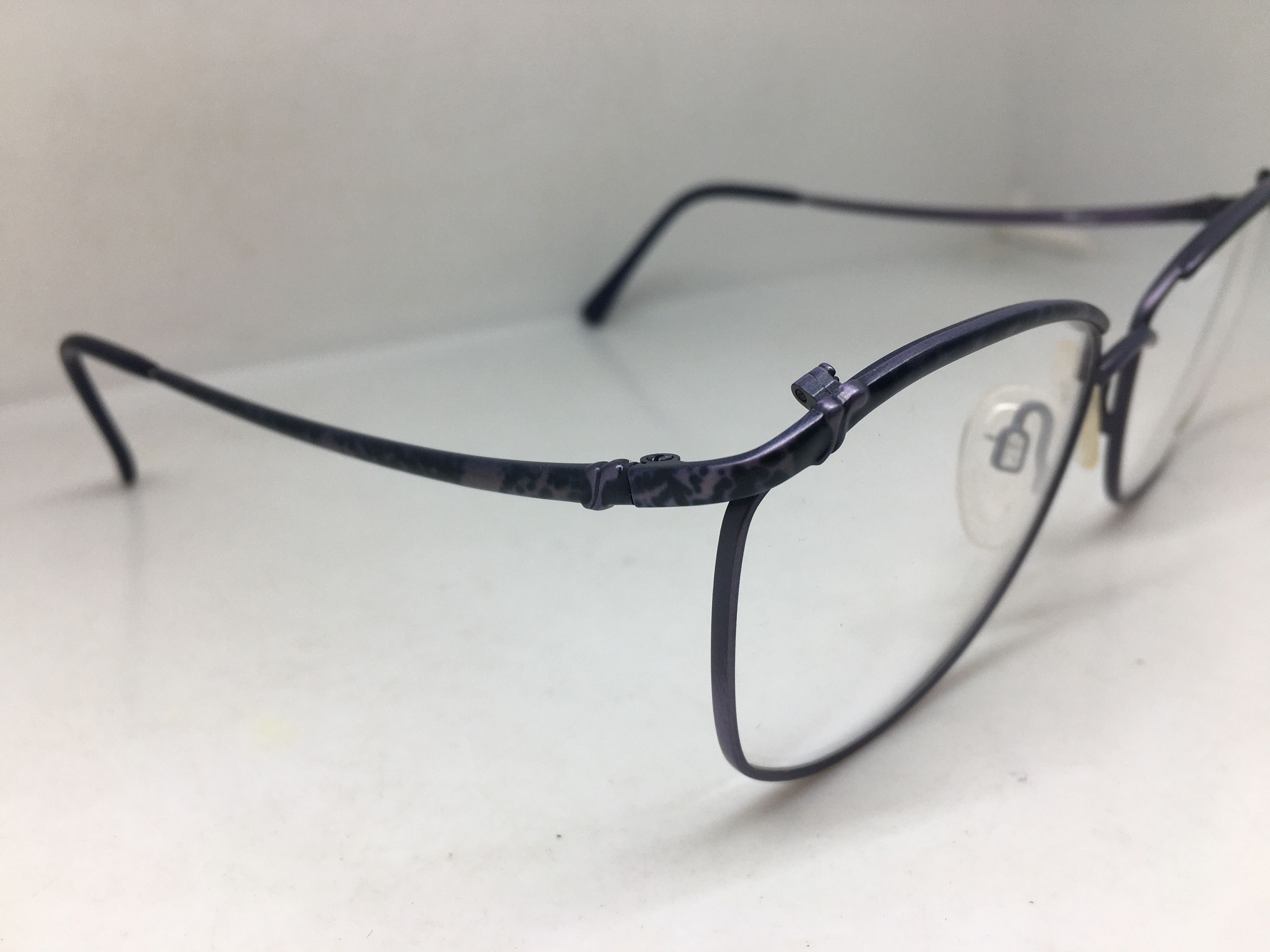 Vintage Vintage 80s TURA Blue Purple Woman Eyeglasses Frame Size ONE SIZE - 3 Thumbnail