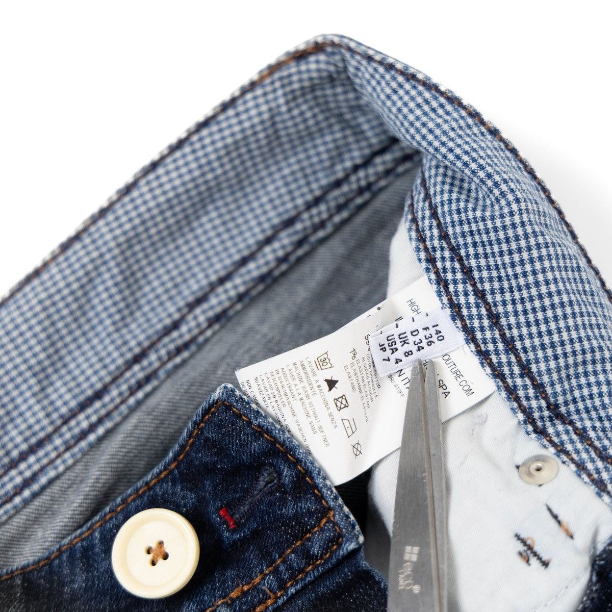 Other High Couture Womens Jeans Blue Slim Fit Button Detail Denim Size 27" / US 4 / IT 40 - 6 Thumbnail