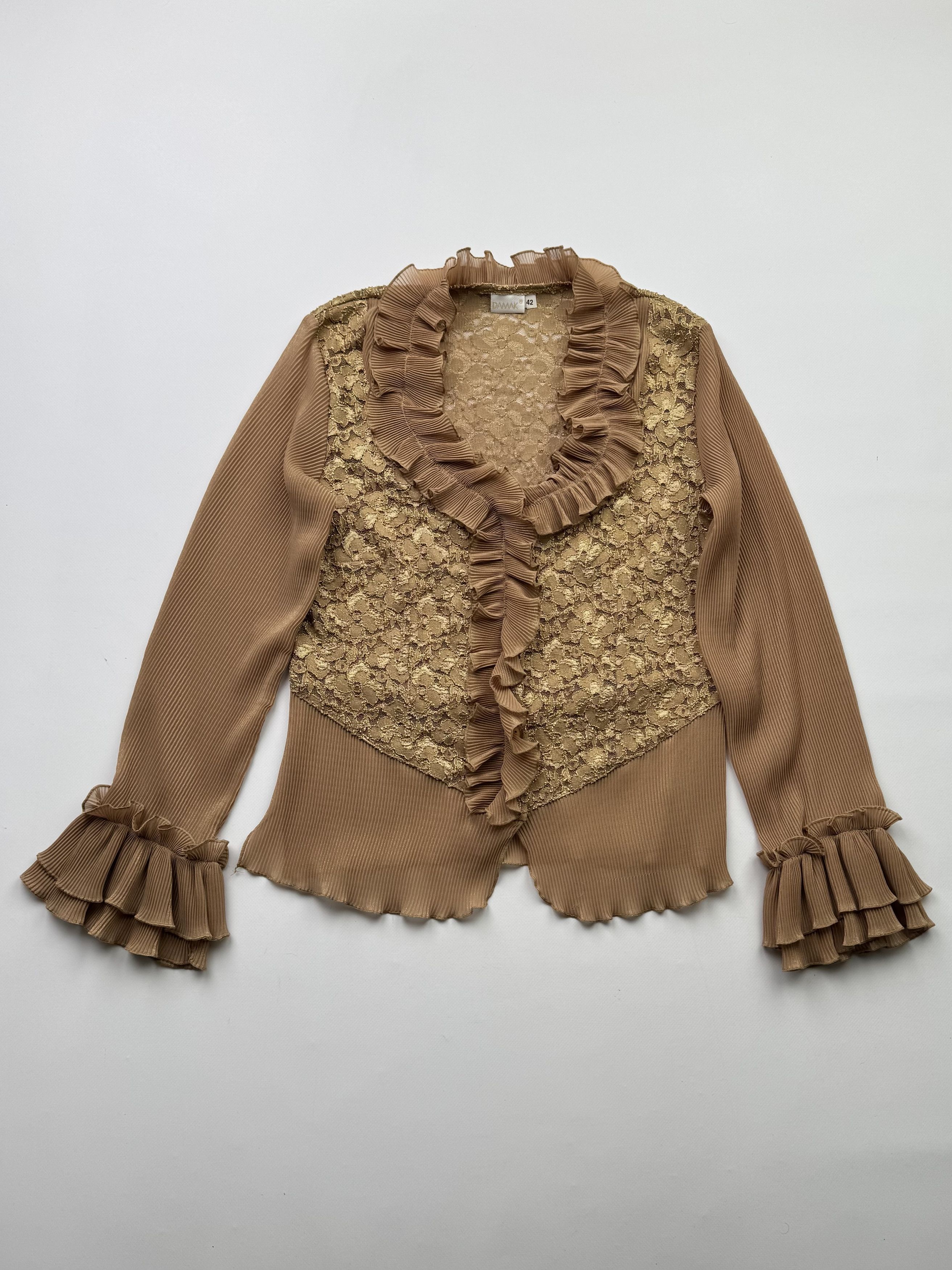 Vintage Plisse Blouse B588(V246)