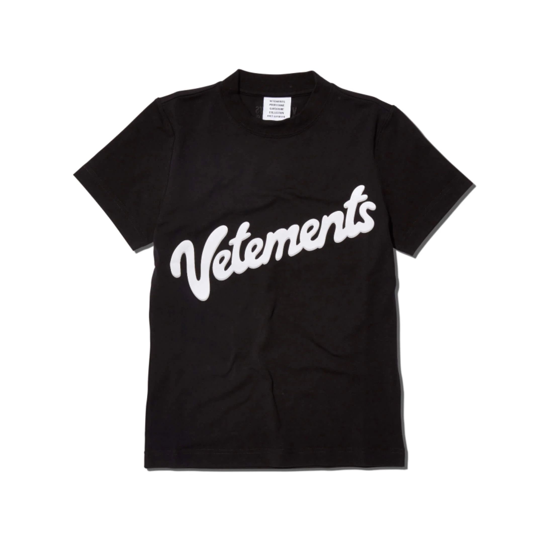 image of Vetements O1Mle0524 Sweet Logo Fitted T- Shirt In Black, Women's (Size Small)