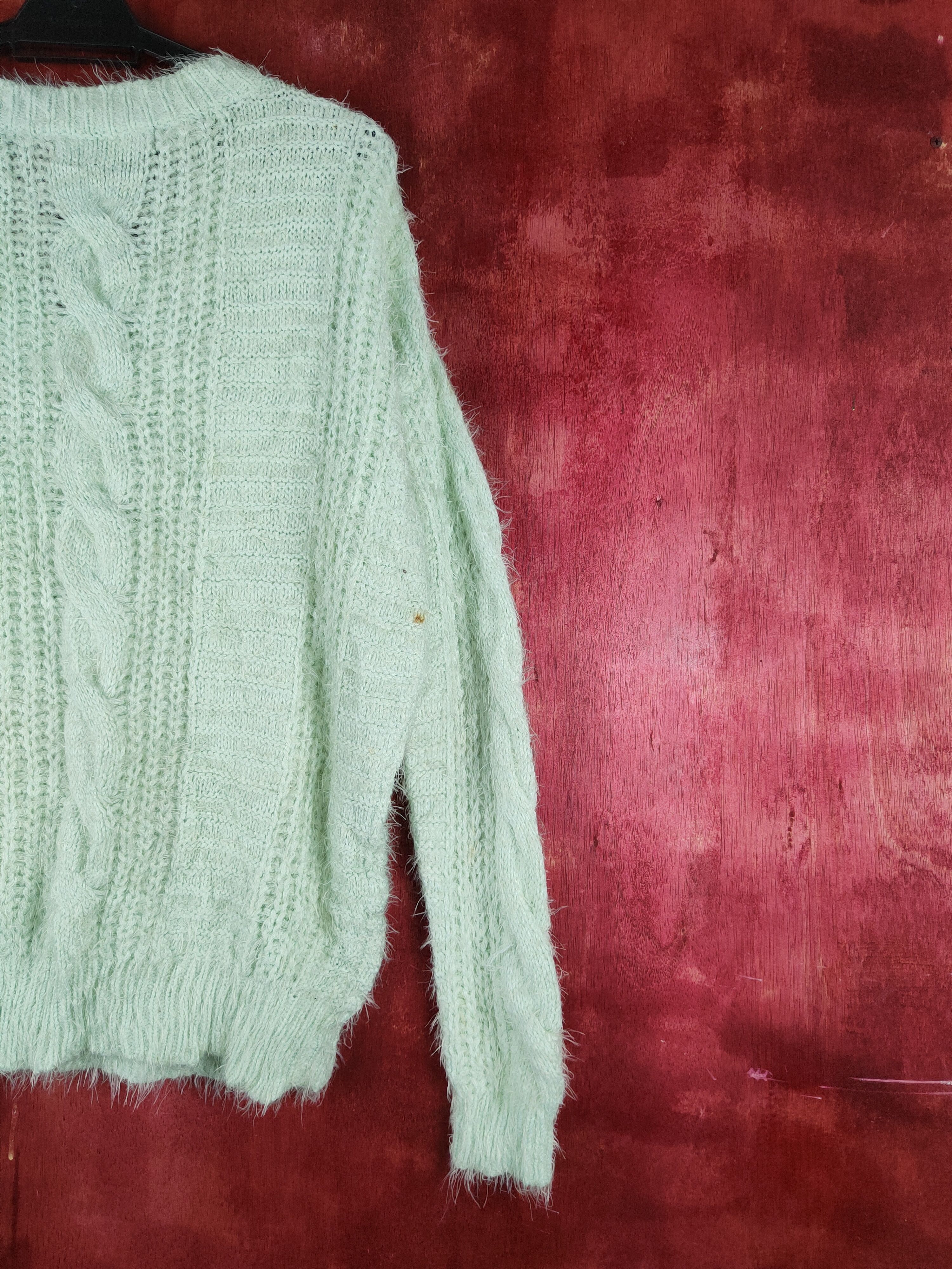 Japanese Brand × Vintage COOL DESIGN Pink Mix Mint Green Fur Mohair Knitwear Size L / US 10 / IT 46 - 9 Thumbnail