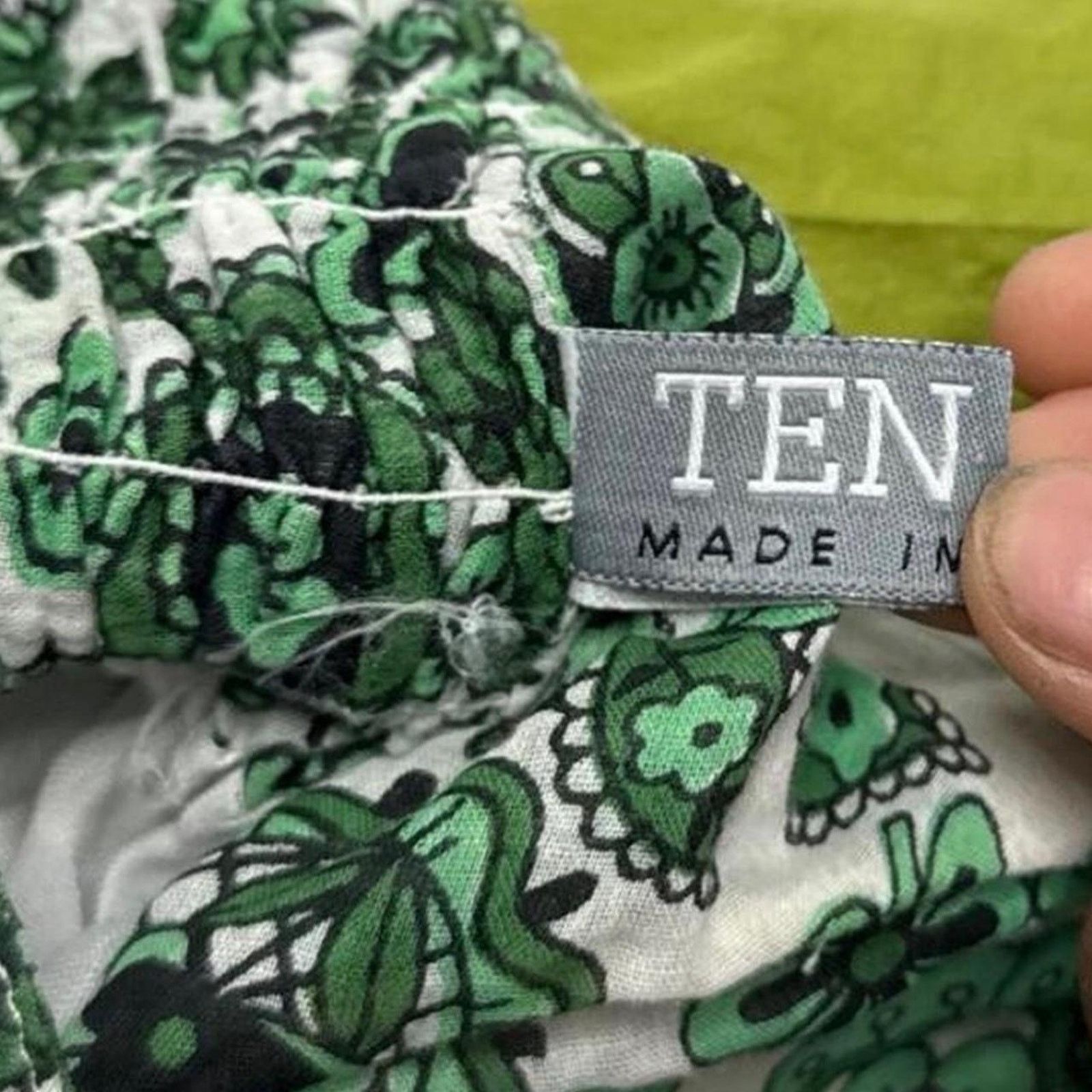 Ten C Green Boho cottage maxi sun dress size large brand : Ten Size L / US 10 / IT 46 - 6 Thumbnail