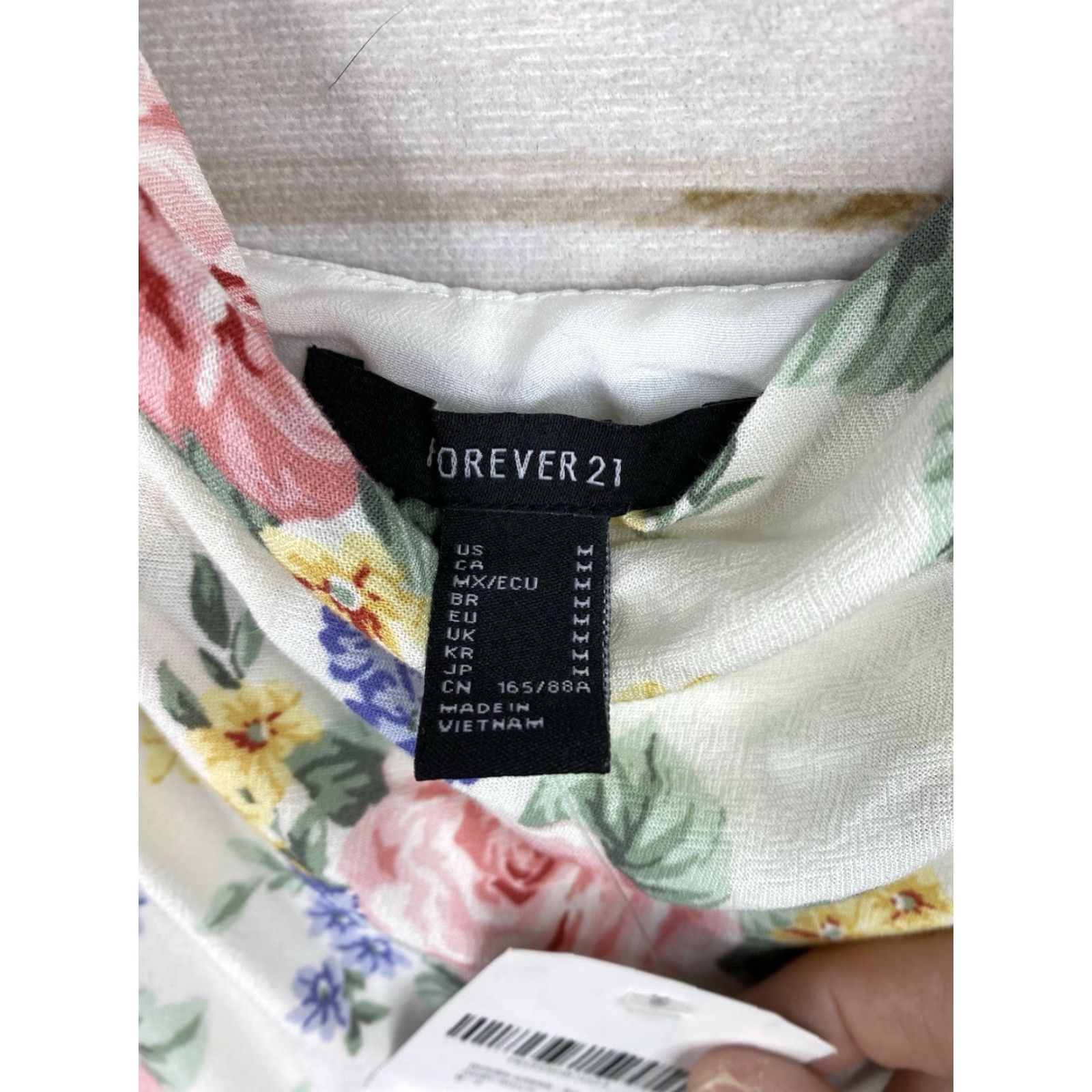 Forever 21 FOREVER 21 Dress M White Mini Floral Boho Sleeveless NWT Strappy Lined Sneak Peek: 90s Style Size M / US 6-8 / IT 42-44 - 3 Thumbnail