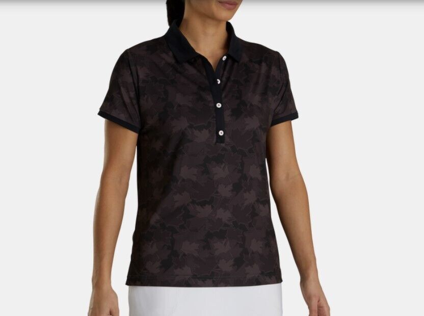 Footjoy FootJoy Canada Day Tonal Leaf Print Polo Top ( S ) Size S / US 4 / IT 40 - 1 Thumbnail