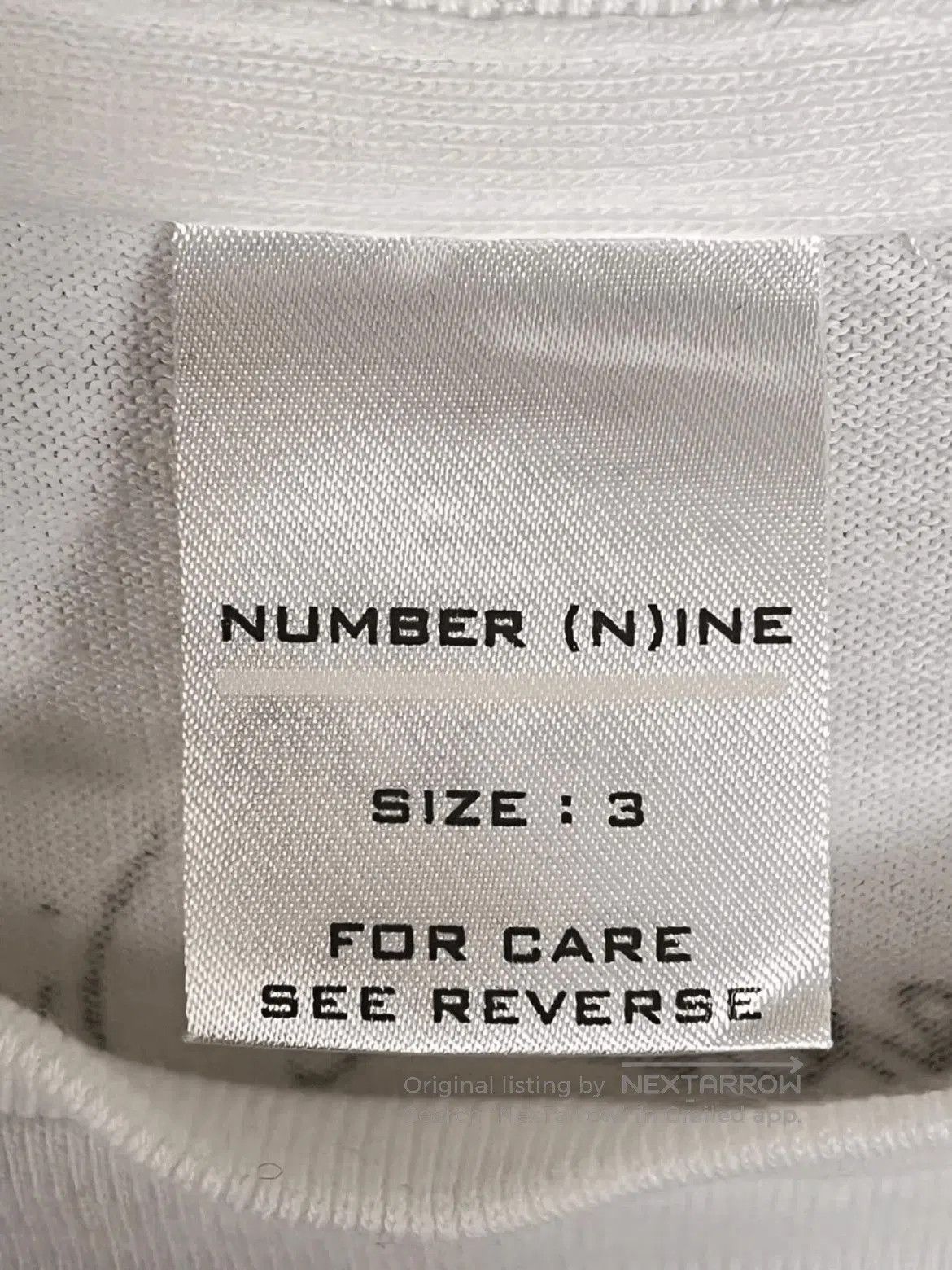 Number (N)ine Sz 3 Number Nine 2nd Anniversary Clock Tee. Size US L / EU 52-54 / 3 - 4 Thumbnail