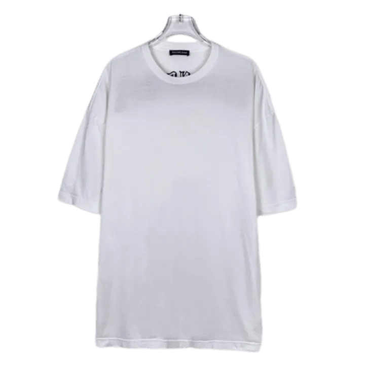 Balenciaga Balenciaga Solid White Short Sleeve T-Shirt Size US L / EU 52-54 / 3 - 1 Thumbnail