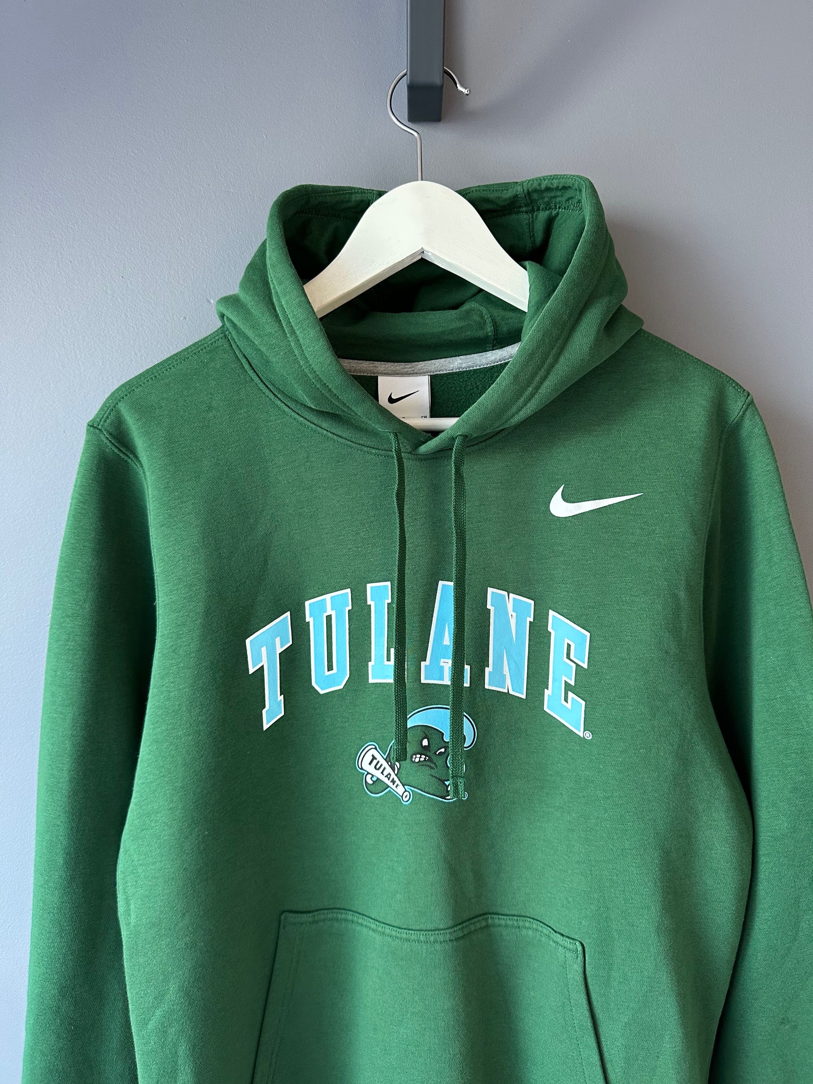 Nike Nike Tulane Green Wave Club Fleece Baseball Pullover Hoodie Size US S / EU 44-46 / 1 - 2 Thumbnail
