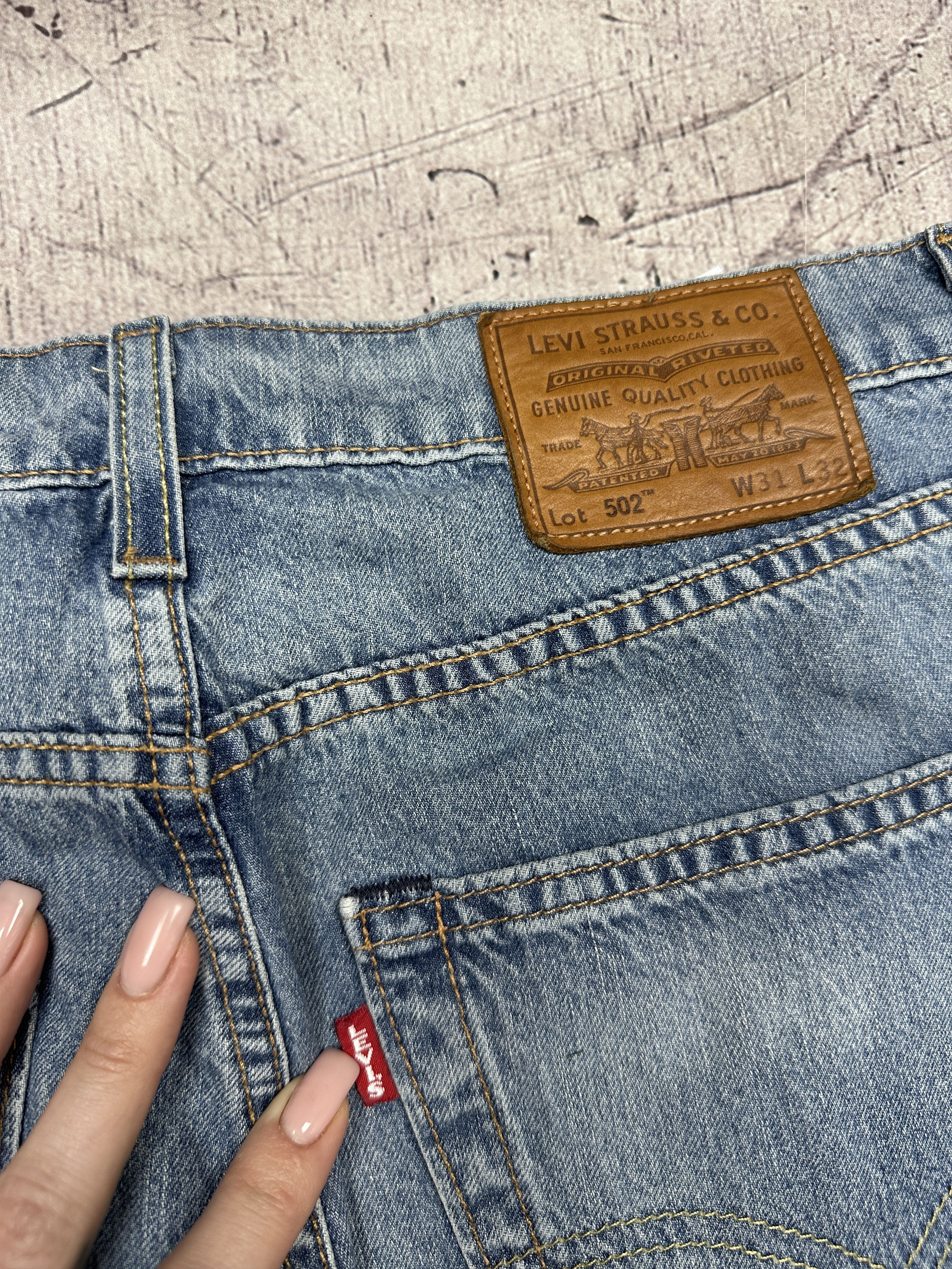 Levi's Levi's 502 Mens Premium Denim Pants Big E Jeans Size 31 x 32 Size US 31 - 3 Thumbnail