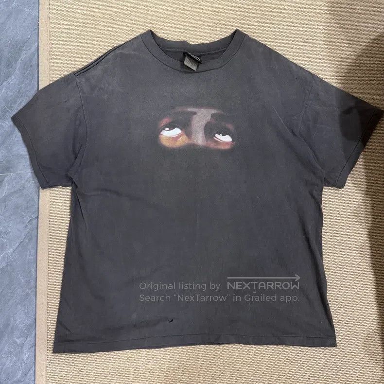 Saint Michael Saint Michael Blindfold Ninja Washed Distressed Short Slee Size US XL / EU 56 / 4 - 1 Thumbnail