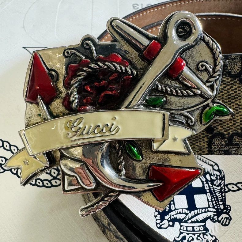 Gucci Gucci Limited Edition Enamel Anchor Belt-2505 Size ONE SIZE - 2 Thumbnail