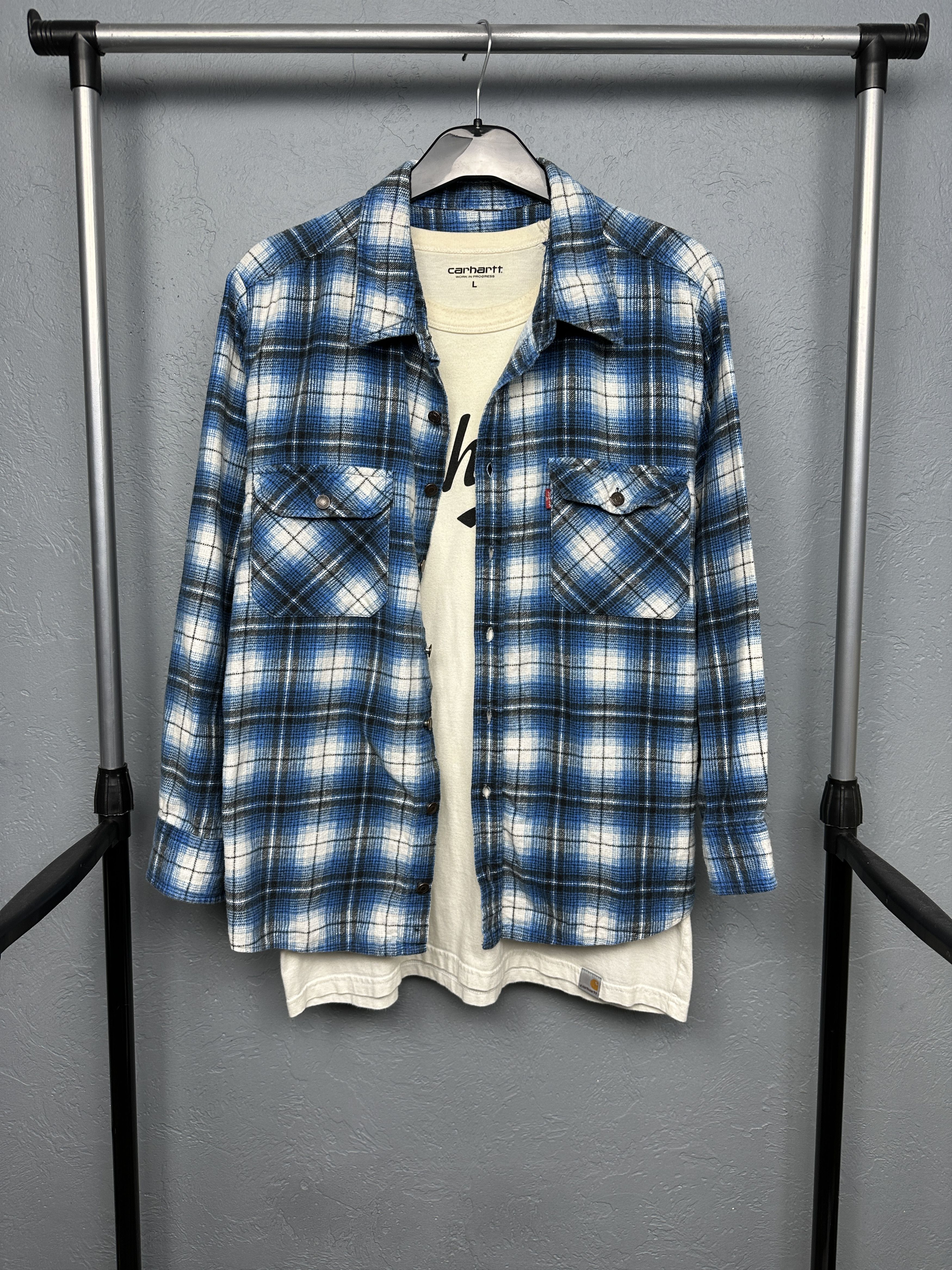 Levi's Levi's 90s Vintage Mens Flannel Plaid Shirt Size US M / EU 48-50 / 2 - 1 Thumbnail