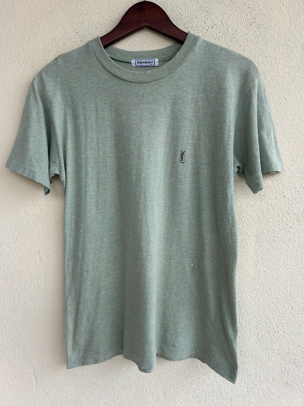 Vintage × Yves Saint Laurent YSL Small Logo Plain Tshirt Size US M / EU 48-50 / 2 - 1 Thumbnail