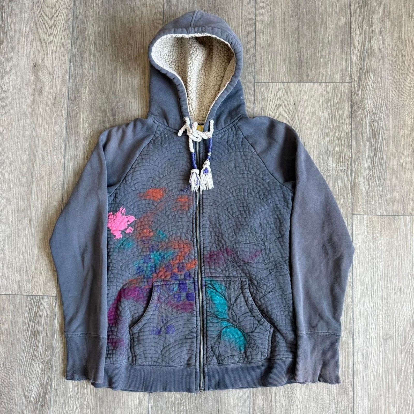 Other Vintage y2k roxy fleece lined quilted surf hoodie Size L / US 10 / IT 46 - 1 Thumbnail