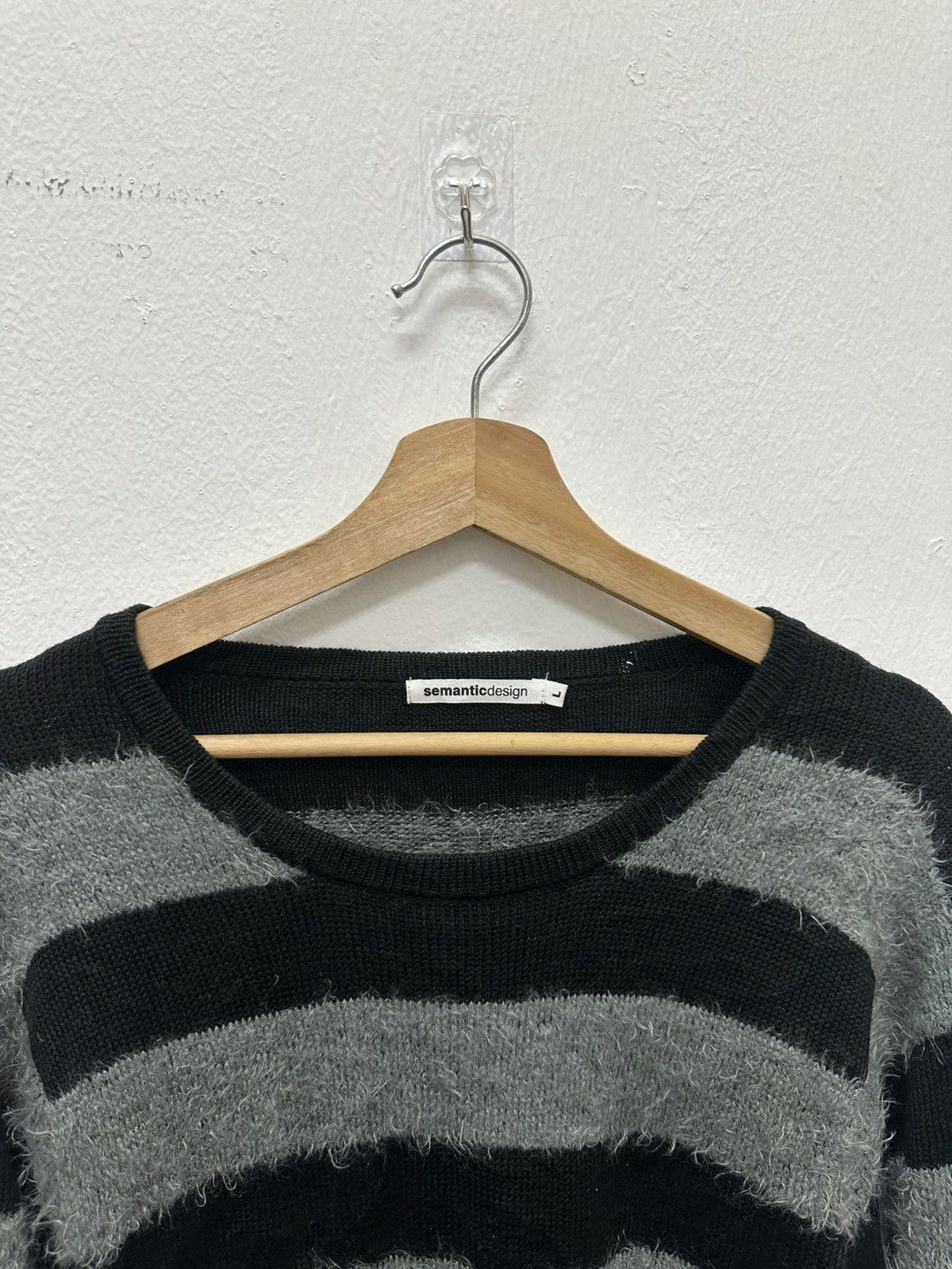 semanticdesign Semanticdesign Stripe Mohair Knitwear Size US L / EU 52-54 / 3 - 4 Thumbnail