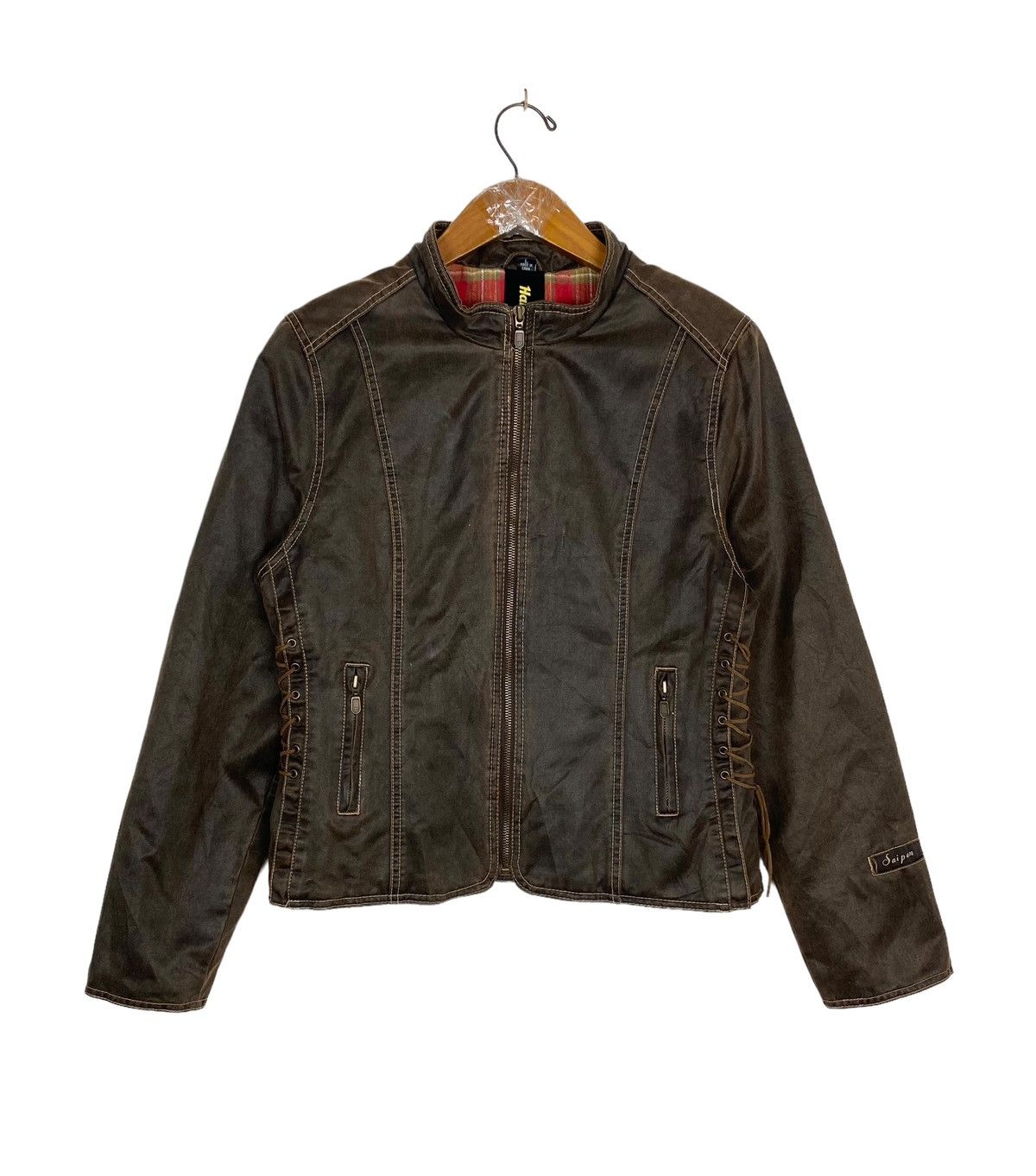 Hard Rock Cafe Hard Rock Cafe Baltimore Brown Motorcycle Tied Sides Jacket Size S / US 4 / IT 40 - 1 Thumbnail