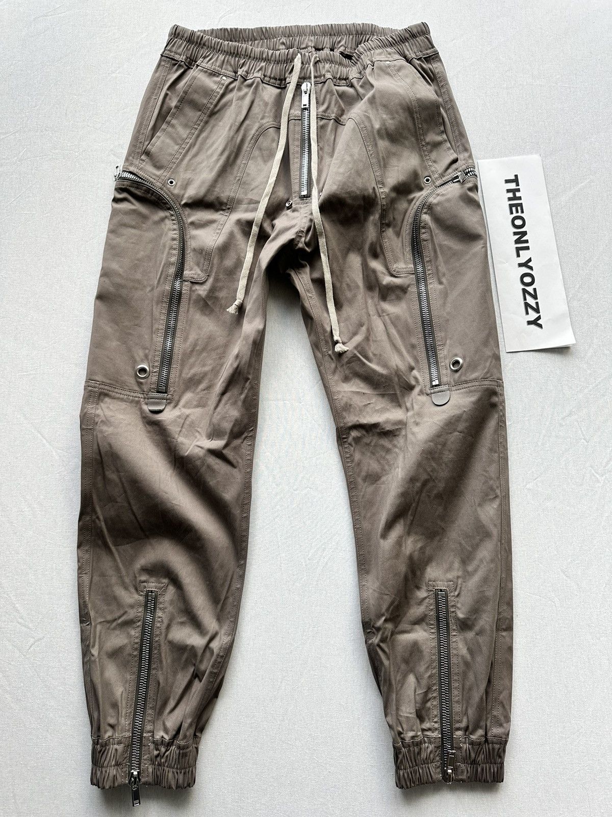 image of Rick Owens Bauhaus Cargo Pants Dust Te Cotton Size It 52, Men's