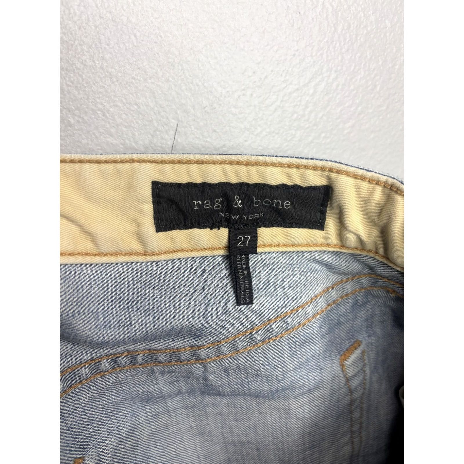Rag & Bone Rag & Bone Jeans Womens 27 Blue Light Wash Boyfriend Distressed Cuffed Denim Size 27" / US 4 / IT 40 - 7 Thumbnail