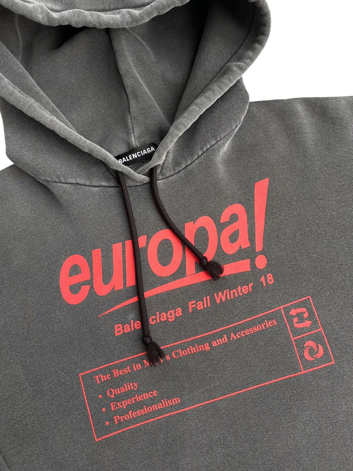 Balenciaga FW18 Europa Oversized Hoodie Size US M / EU 48-50 / 2 - 2 Thumbnail
